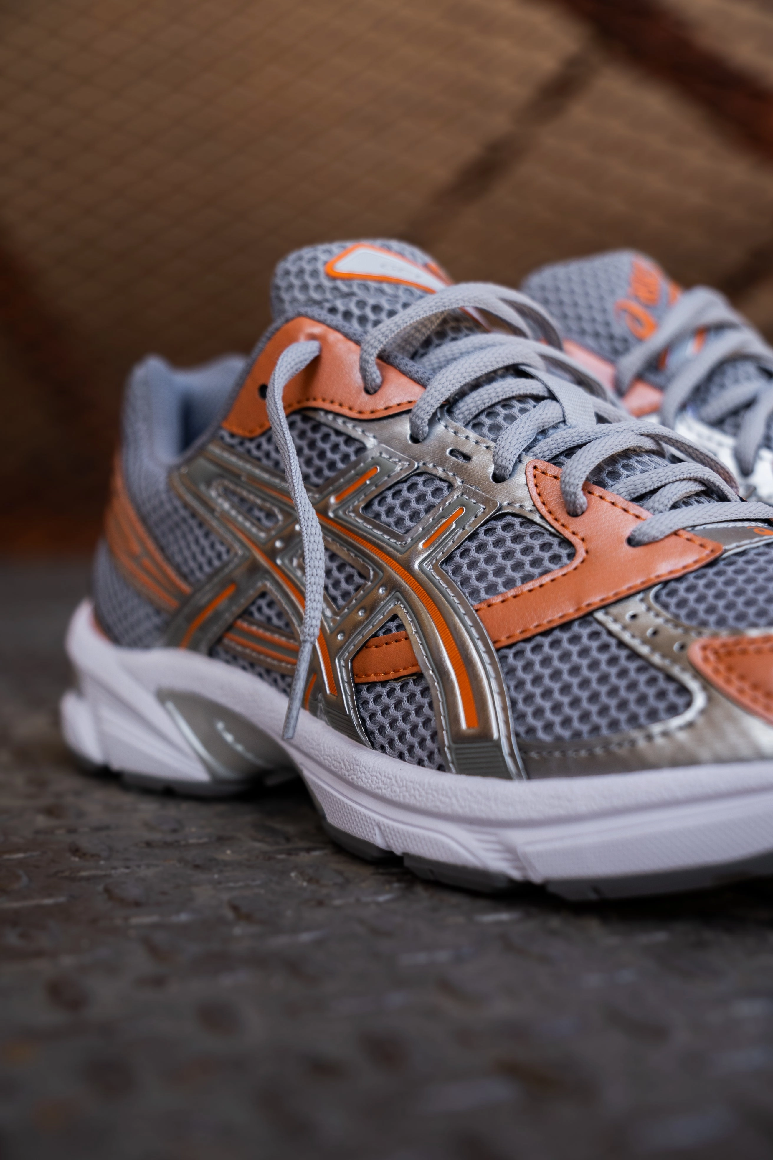 Gt 1000 5 Running Shoe By Asics Mens Asics Gel-1130 (Cement Grey/Rust Orange)