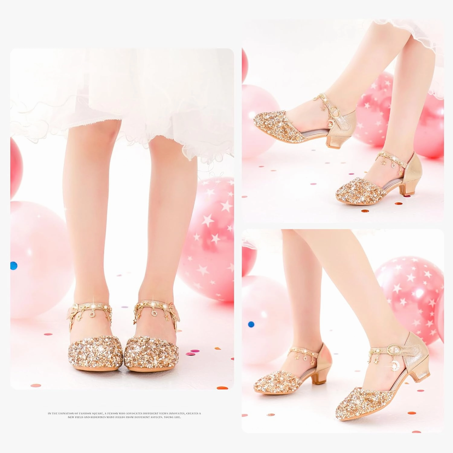 Furdeour Girls Dress Shoes Princess Crystal High Heels Closed Toe Party Wedding Flower Girls Shoes Toddler Little Big Kid Asics Gel-torrance Running Shoe