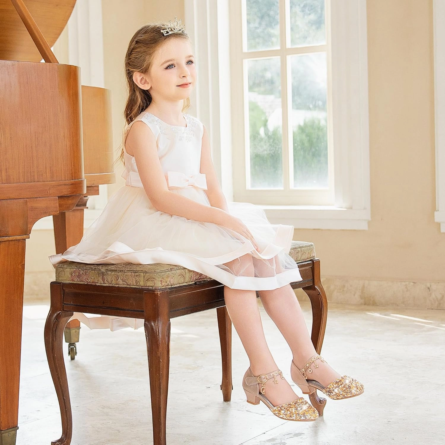 Asics Running Shoes Store Locator Furdeour Girls Dress Shoes Princess Crystal High Heels Closed Toe Party Wedding Flower Girls Shoes Toddler Little Big Kid