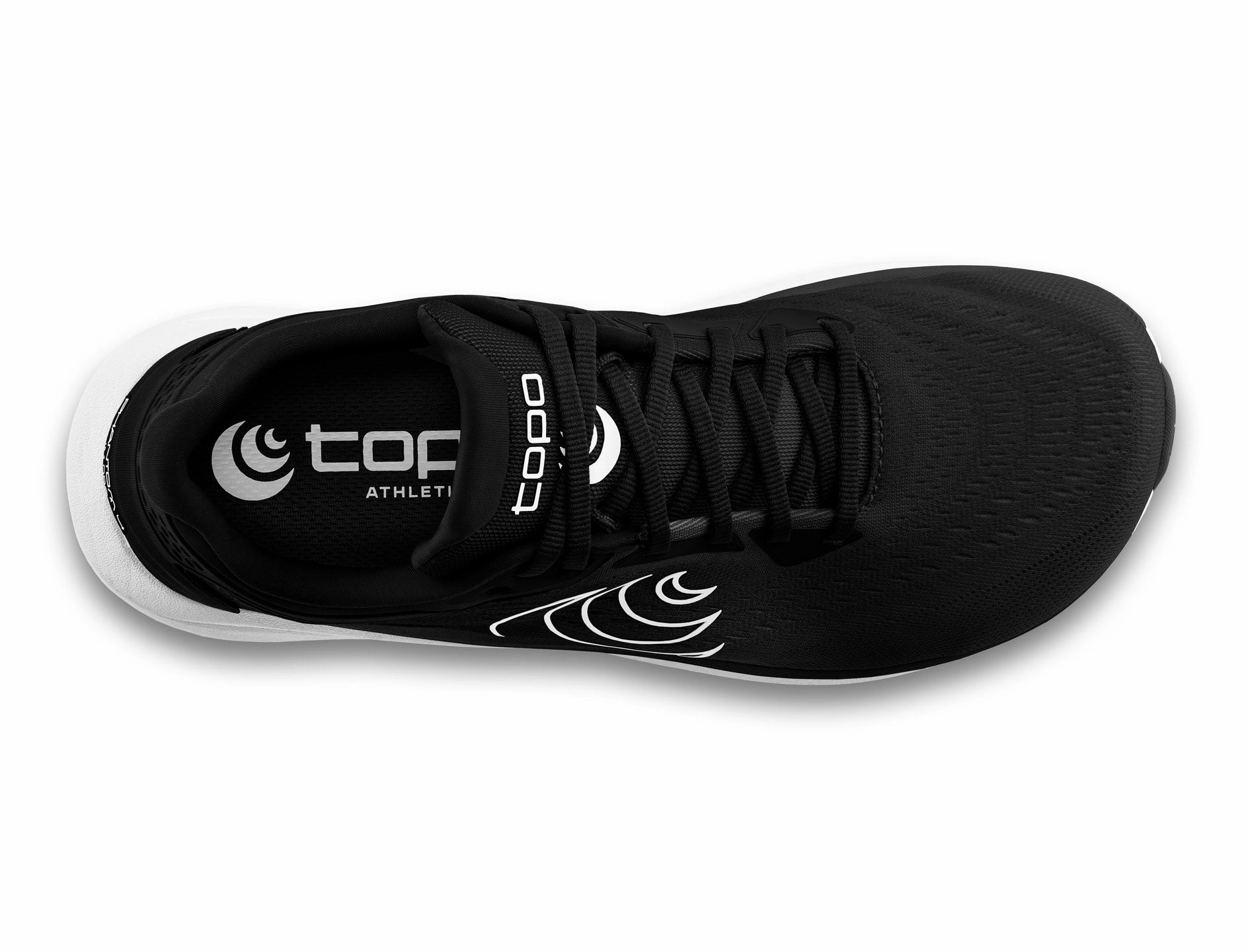 Walking Cradles Men's Topo Athletic Phantom 4 Running Shoe in Black | White