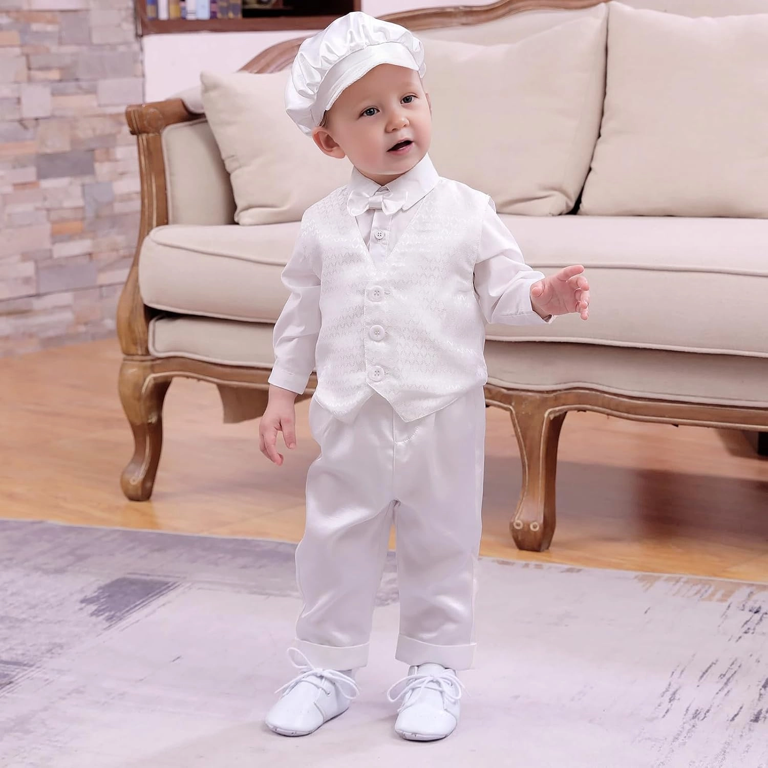 Booulfi Baby Boy Shoes Walking White Infant Newborn Shoes Booties Easter Baptism Christening Outfits Gifts for Boys Girls Asics Gt Running Shoes