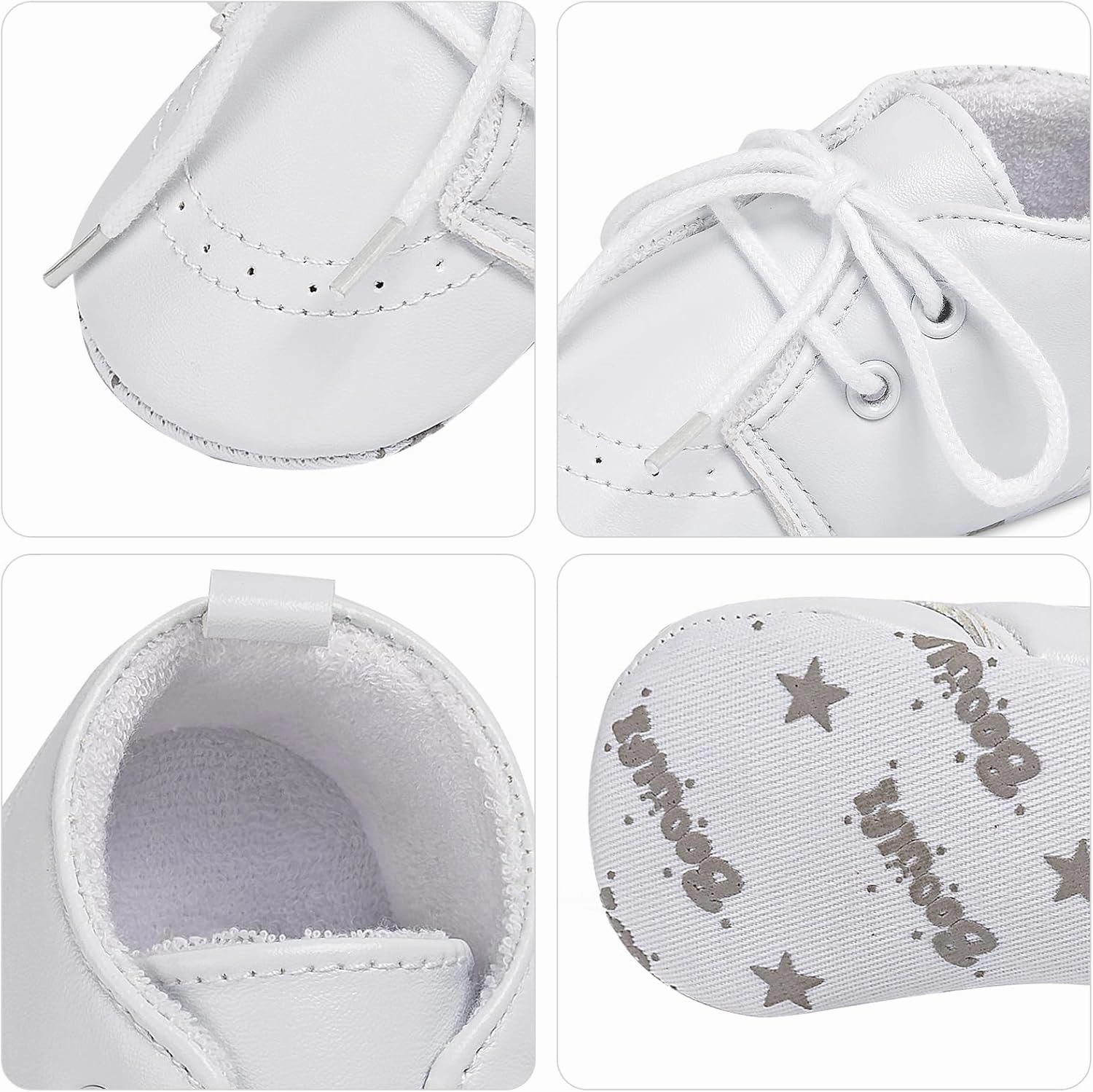 Asics Streetwear Shoes Booulfi Baby Boy Shoes Walking White Infant Newborn Shoes Booties Easter Baptism Christening Outfits Gifts for Boys Girls