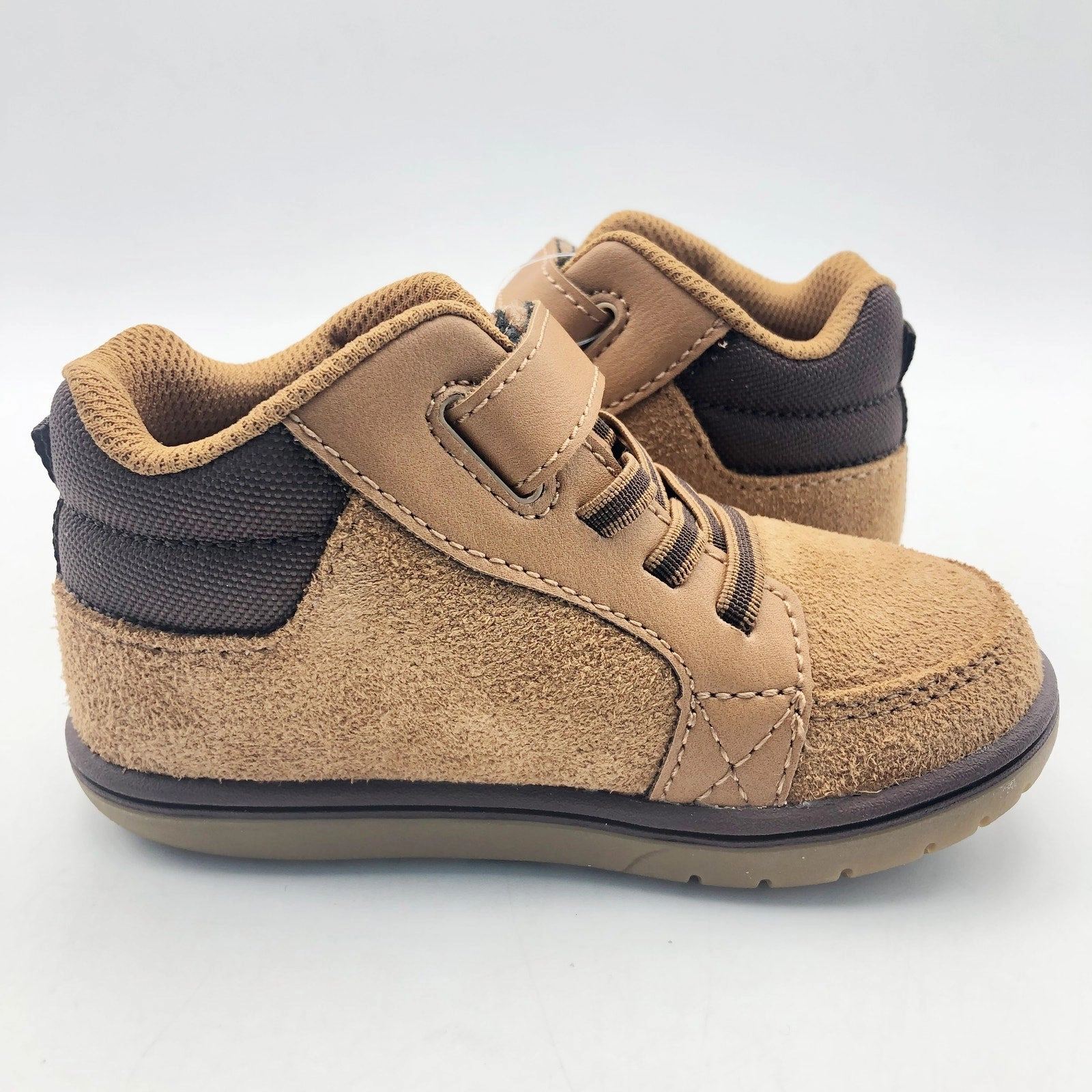 Stride Rite SRT Ames Honey Yellow Boy Boots Size 8 Brown Kids Shoes NIB Female Boots