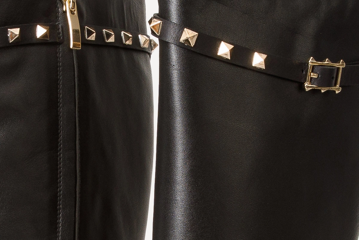 The Rica Black Leather Knee High Women Boot Final Sale! Over The Knee High Riding Boots