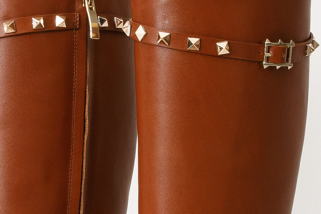 The Rica Tan Leather Knee High Women Boot Final Sale! Style Knee High Boots