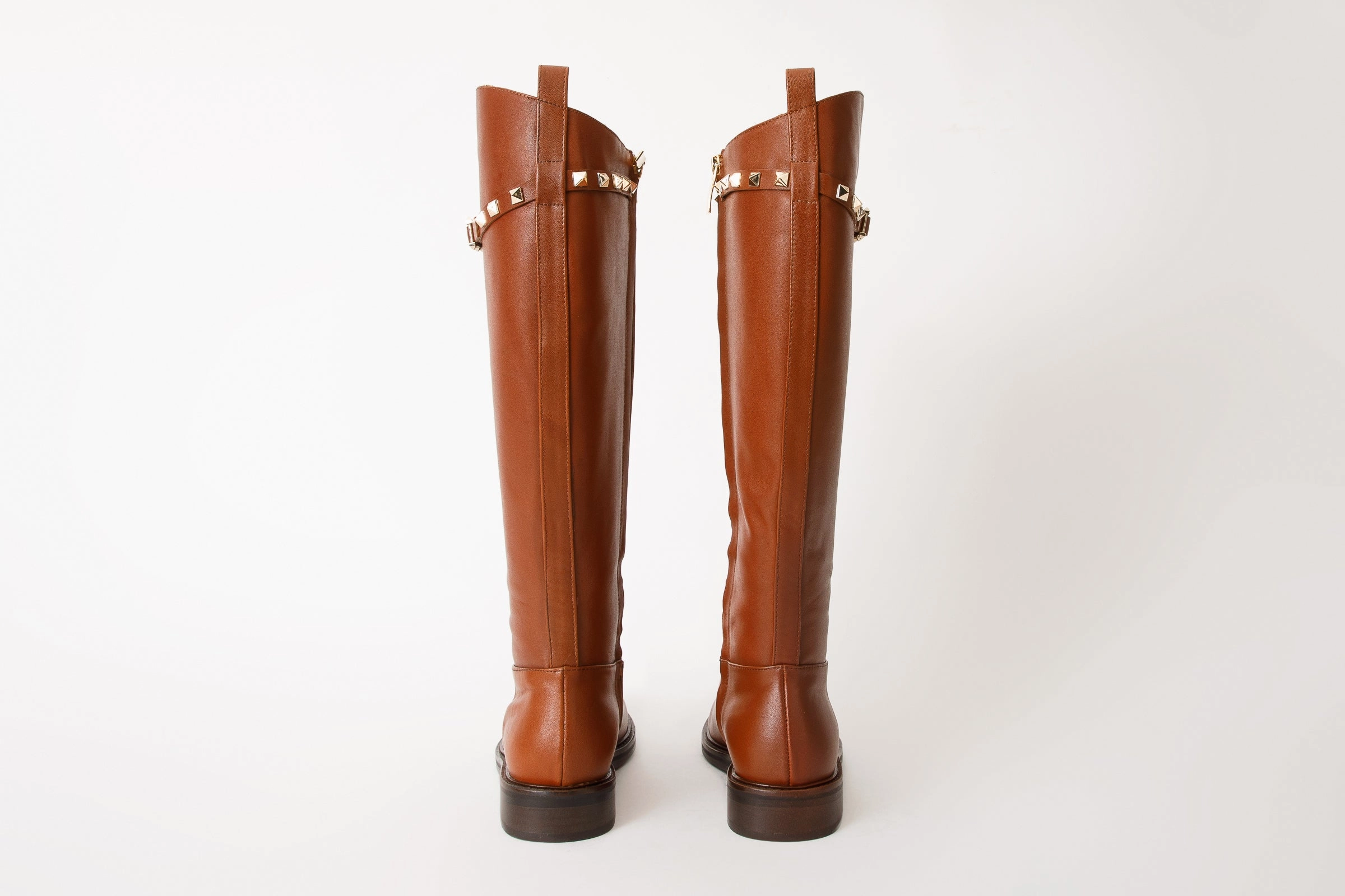 The Rica Tan Leather Knee High Women Boot Final Sale! Knee High Boots Short Dress