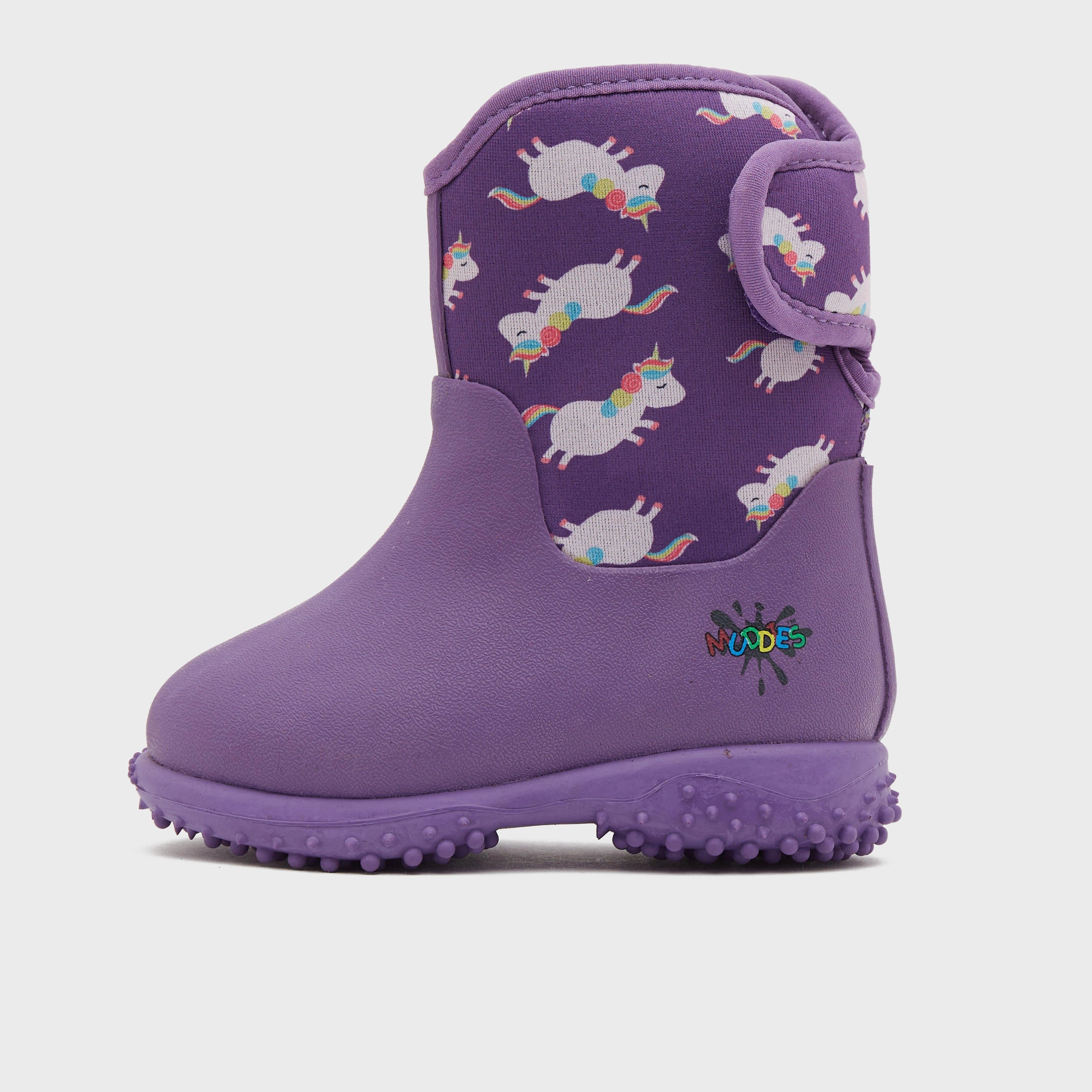 Kids Muddies Puddle 5.0 Wellington Boots Unicorn/Violet Head Over Boots Lyrics