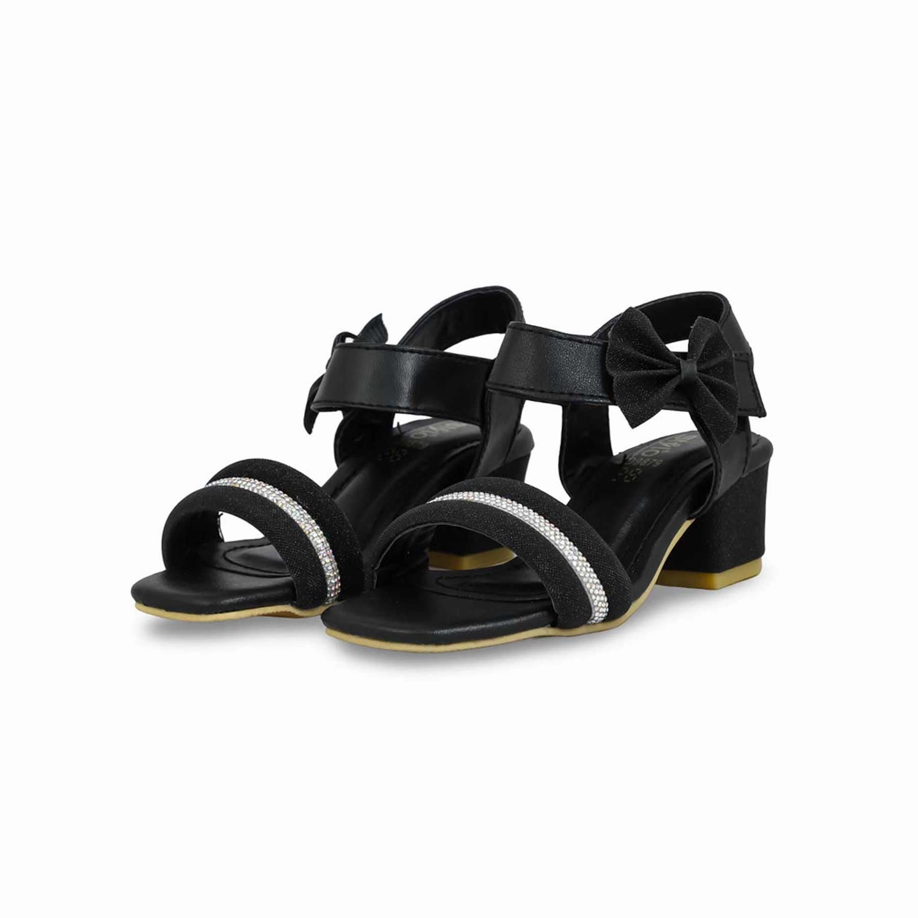 Sandals With The Best Support Girls Black Formal Sandal KD9879
