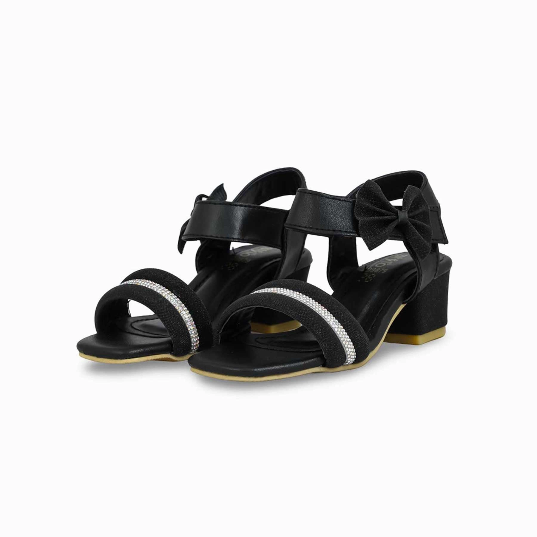 Girls Black Formal Sandal KD9879