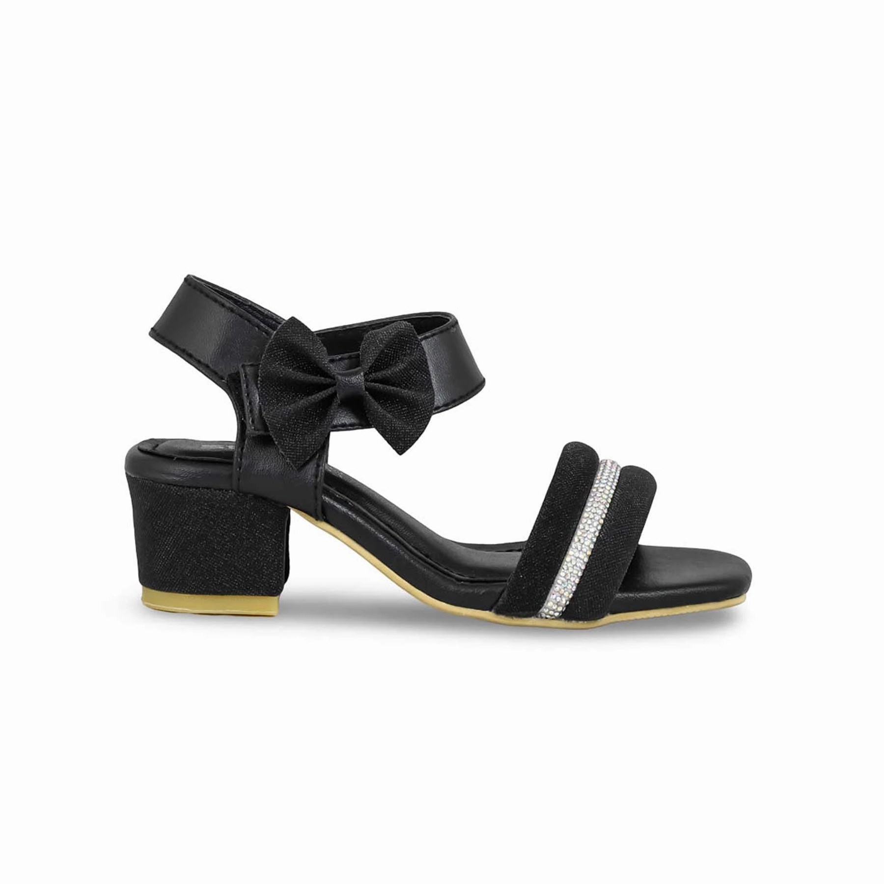 Girls Black Formal Sandal KD9879