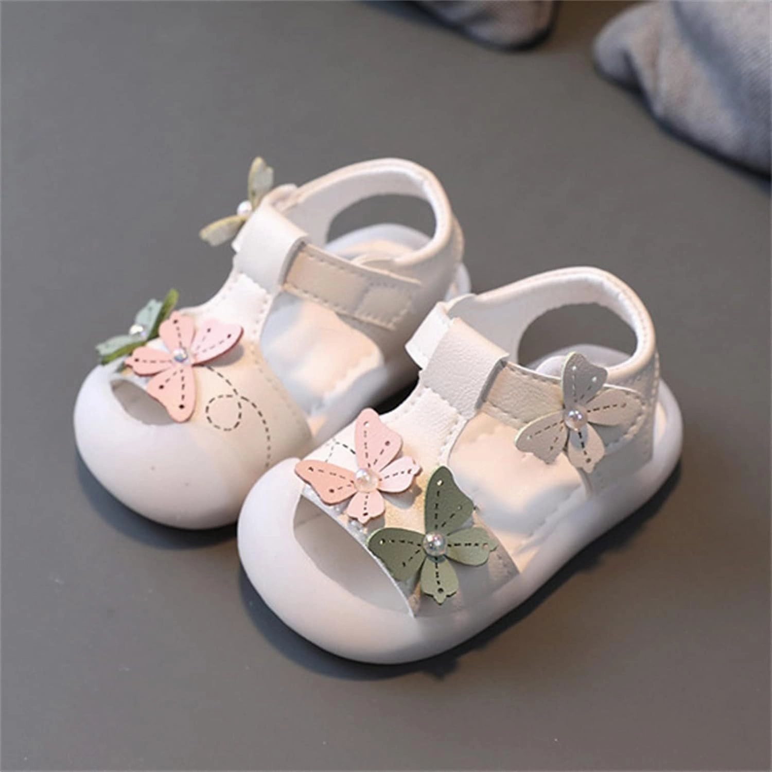 Toddler Baby Girl Shoes Breathable Shoe Dew Toe Shoe Bag Head Sandals Girl Sandals Baby Soft Shoe Toddler Glitter Shoes Cushioning Asics Running Shoes