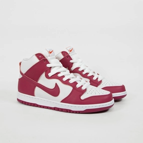 Nike SB - Orange Label Dunk High Pro Shoes - Sweet Beet / White Nike Shoes With A Zipper