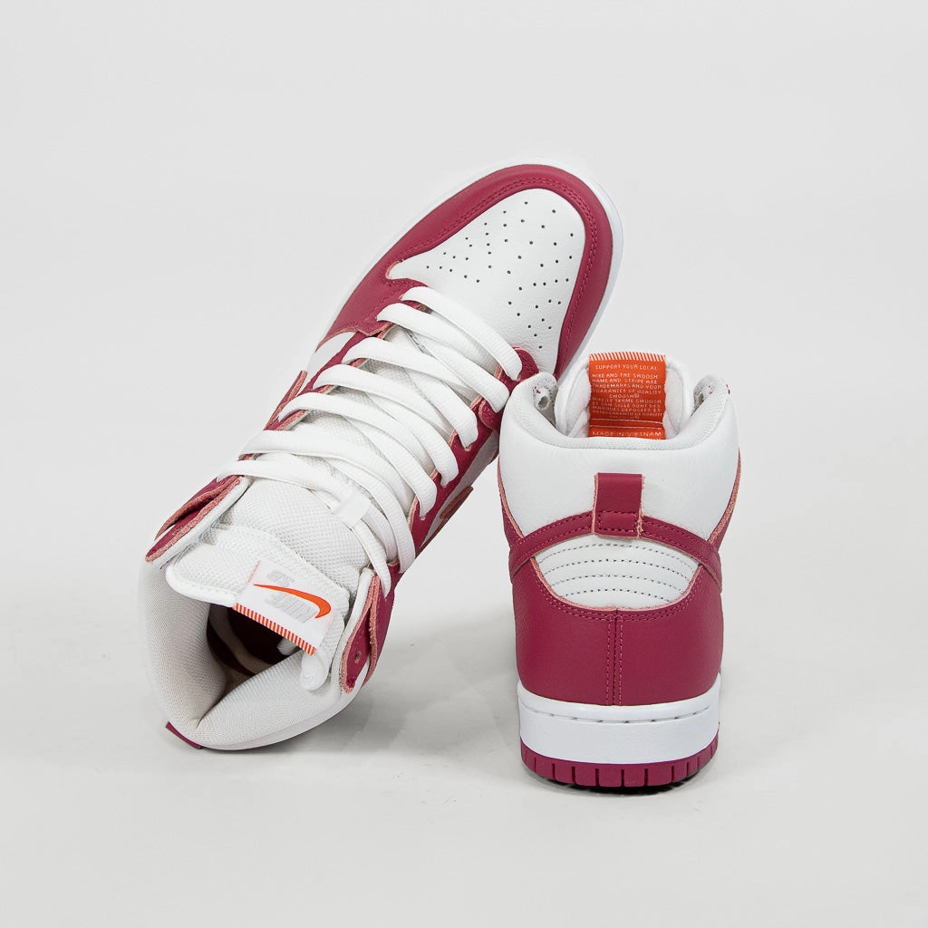 Nike SB - Orange Label Dunk High Pro Shoes - Sweet Beet / White Nike Shoes For Exercise