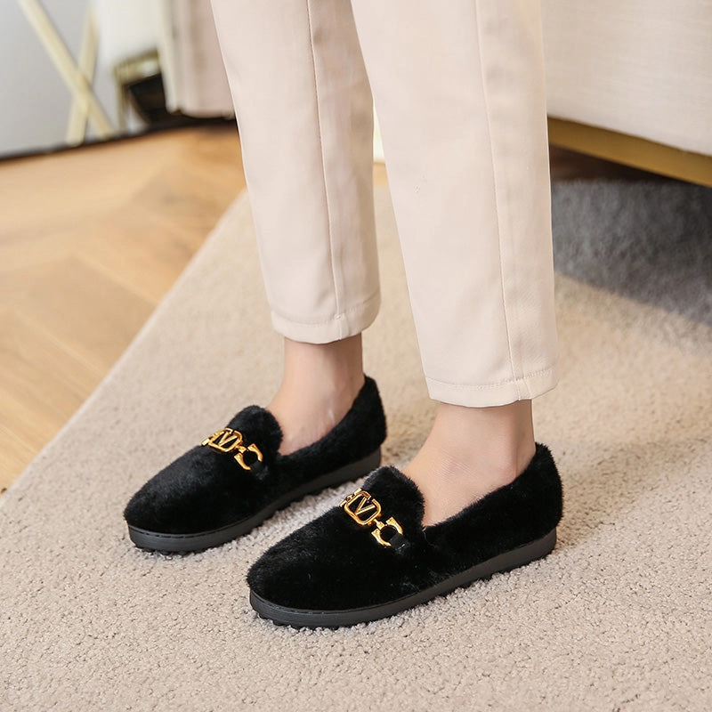 Badminton Sale Women Fashion Winter Furred Casual Shoes