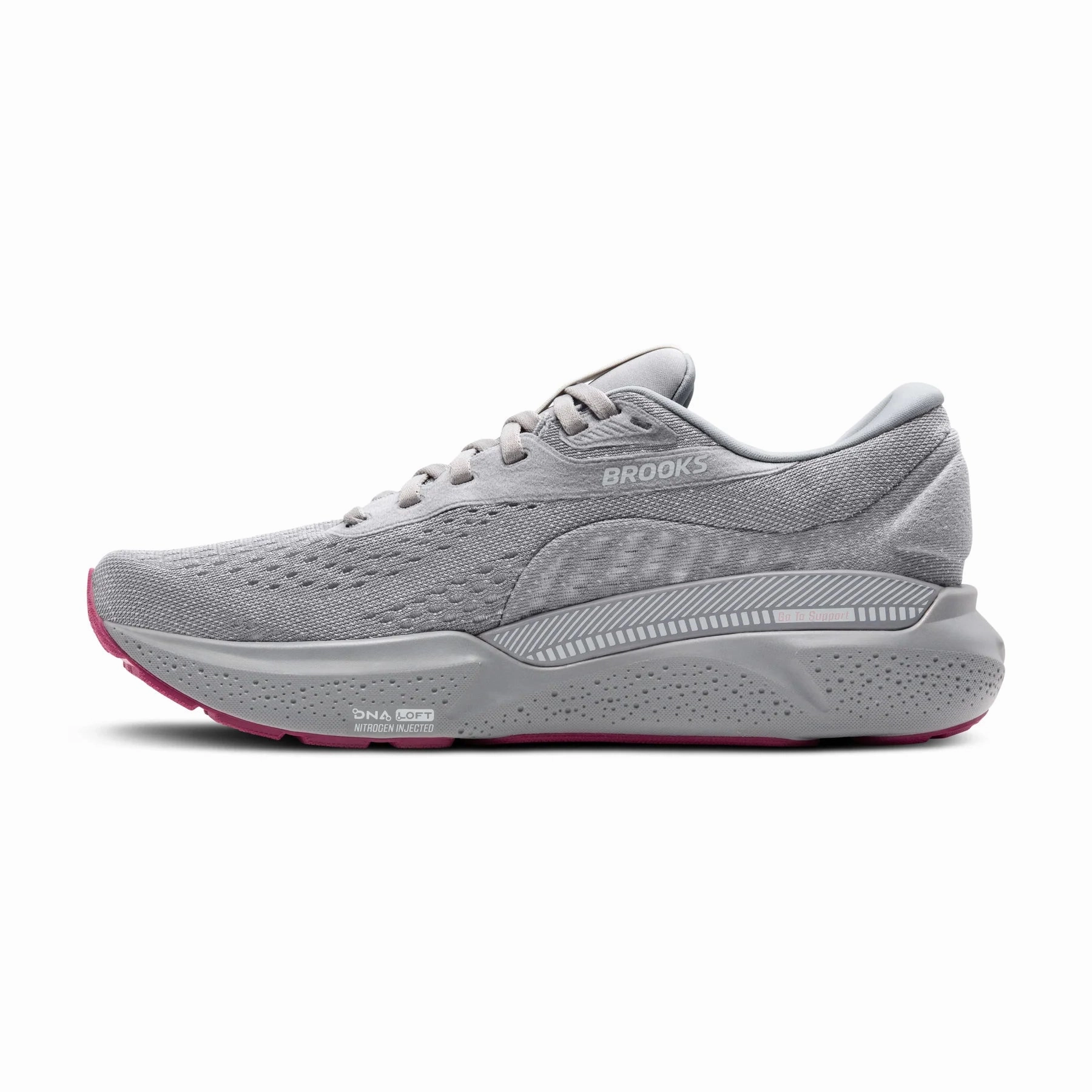 Women's - Brooks Adrenaline GTS 24 - Alloy/White/Zephyr Best Badminton Shoe