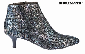 Ruched Leather Ankle Boots Br Mentos