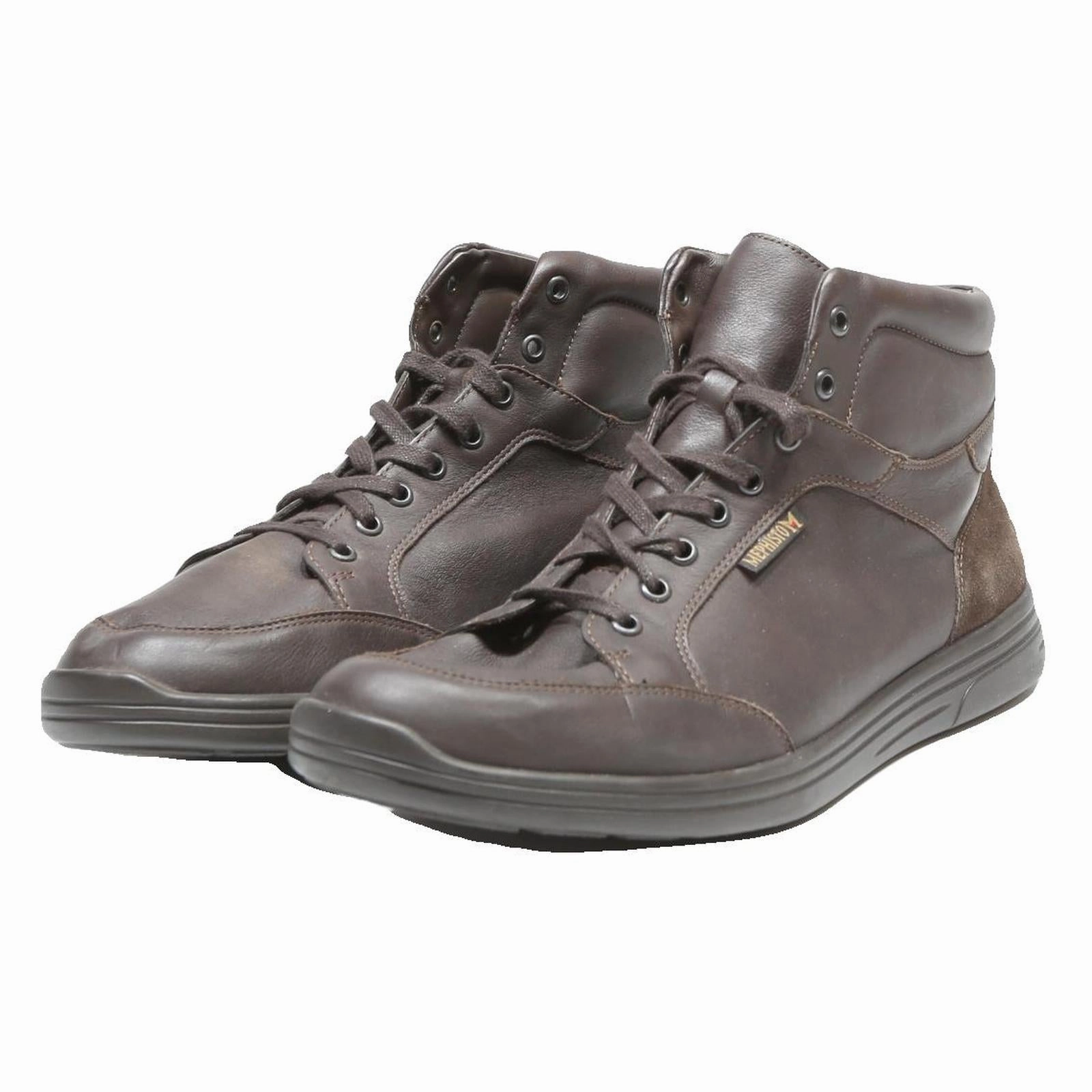 Avenger Work Boots MEPHISTO Mens Brown Leather Mid Top Boots UK 9.5 Comfortable Casual Footwear