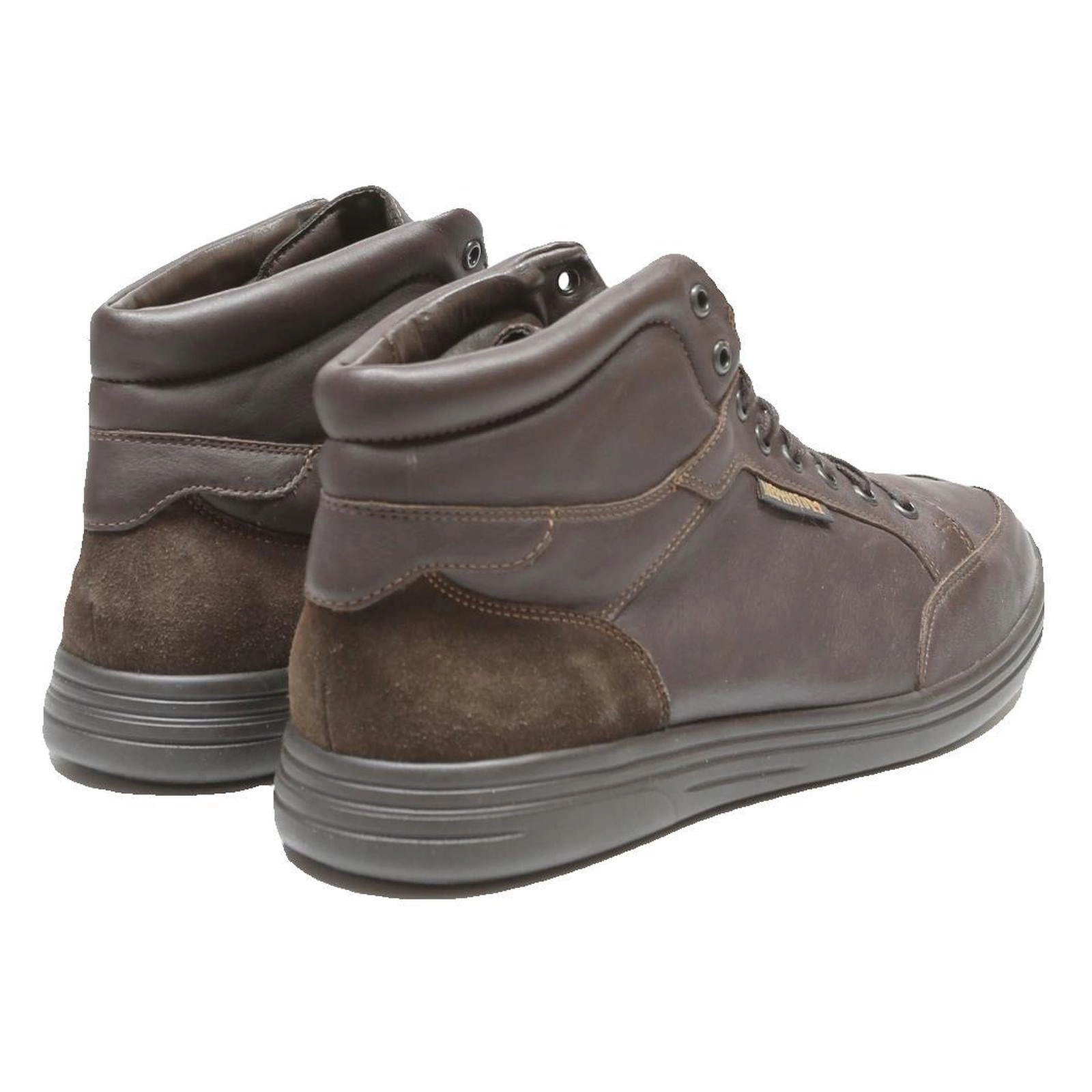 MEPHISTO Mens Brown Leather Mid Top Boots UK 9.5 Comfortable Casual Footwear Infant Hiking Boots