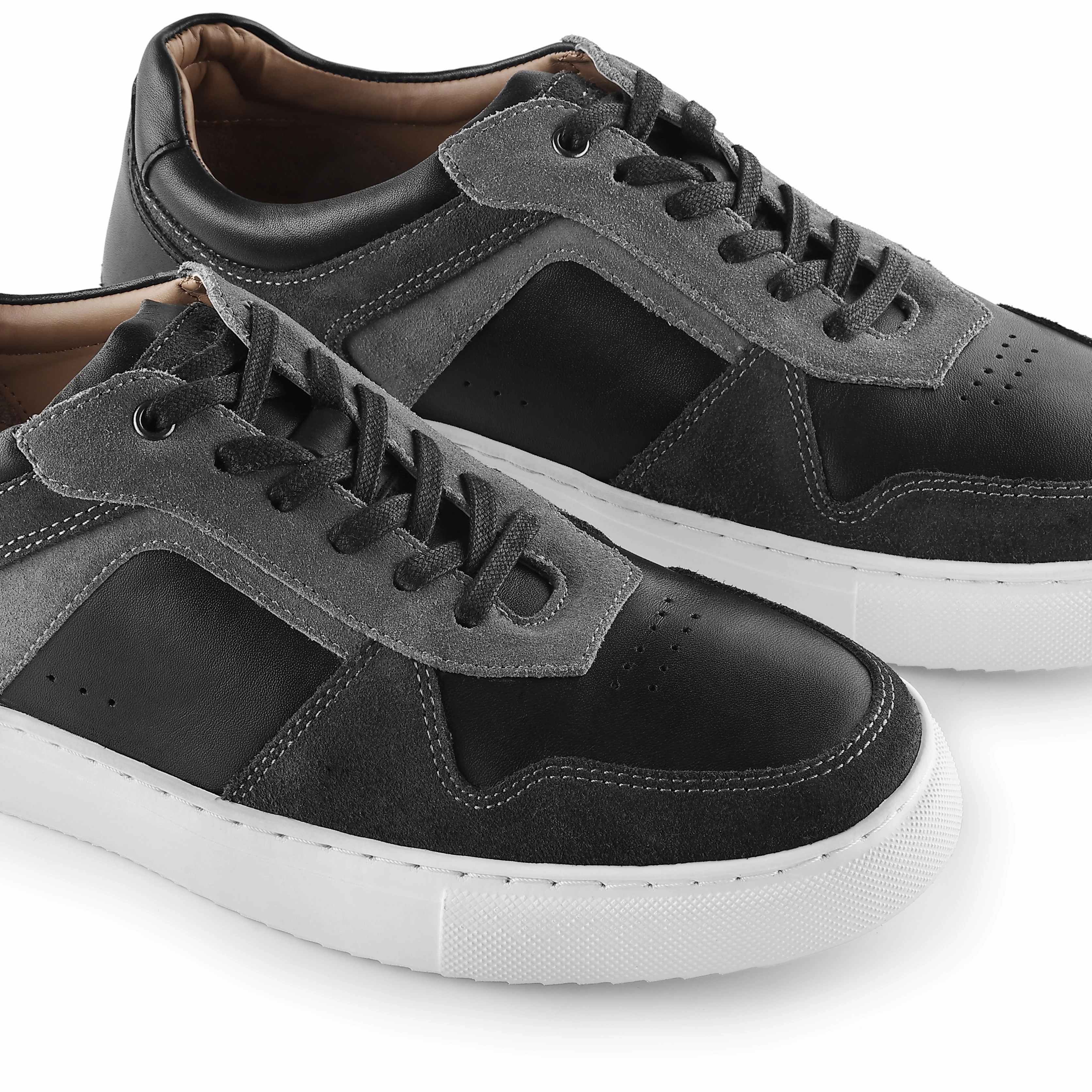 Summer Oxford Trentham Leather Smart Casual Trainers - Black