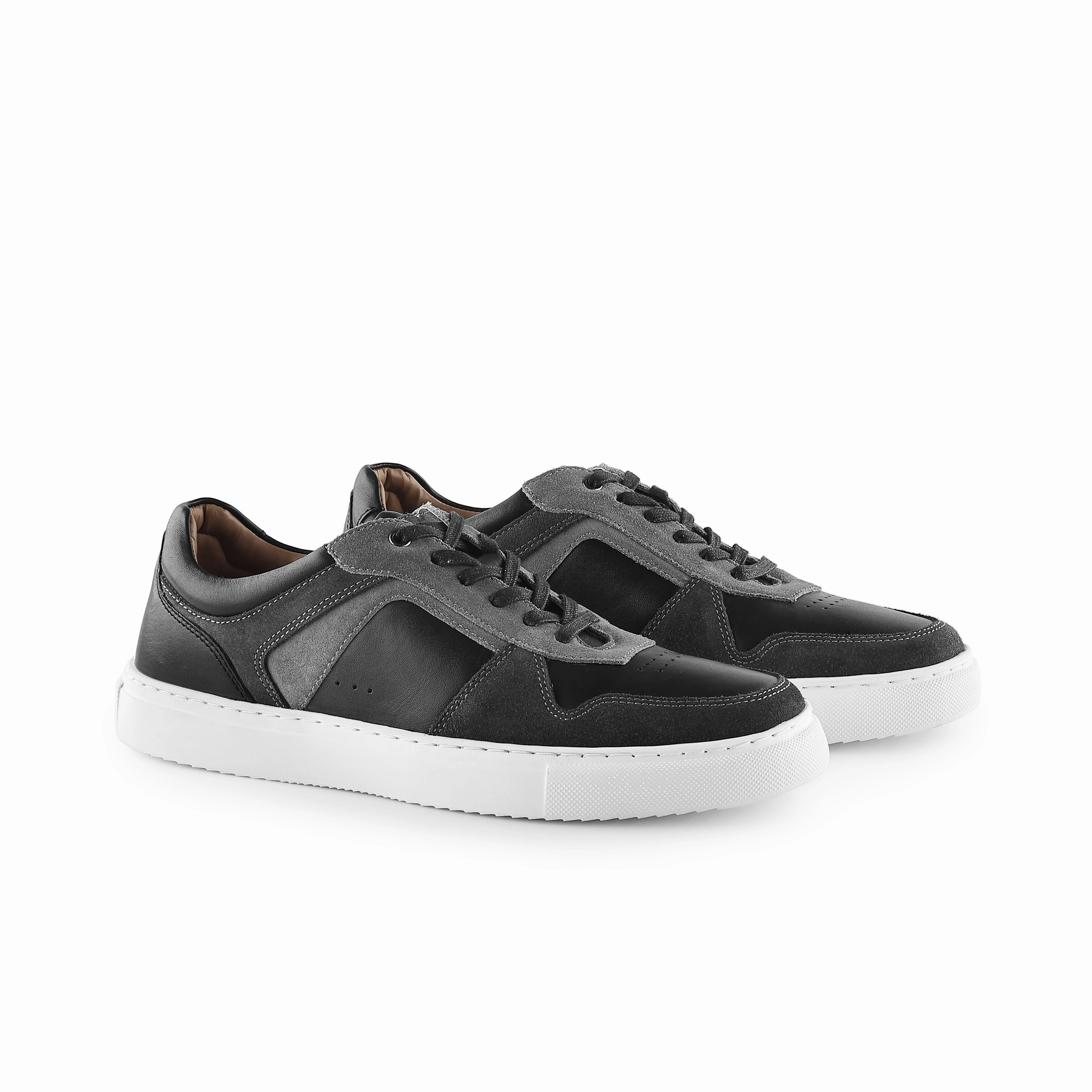 Trentham Leather Smart Casual Trainers - Black Calipa Cap-toe Oxfords