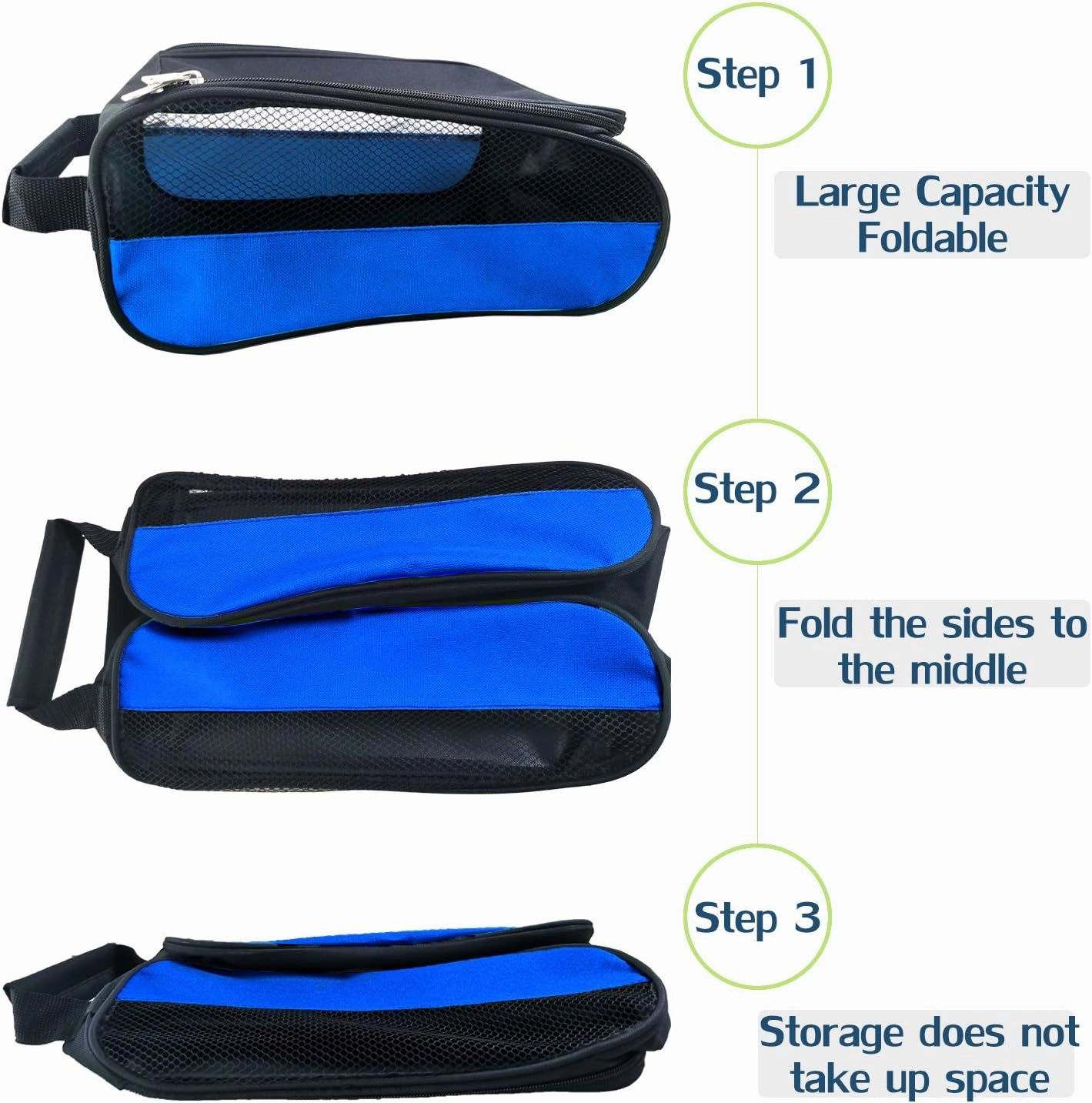 Asics Speed Training Shoes Getfitsoo Golf Shoe Bag, Golf Shoes Bags Men/Women Outdoor Zippered Carrier Bags with Ventilation Sport Shoes Bag Travel Shoe Bags, Blue, Common