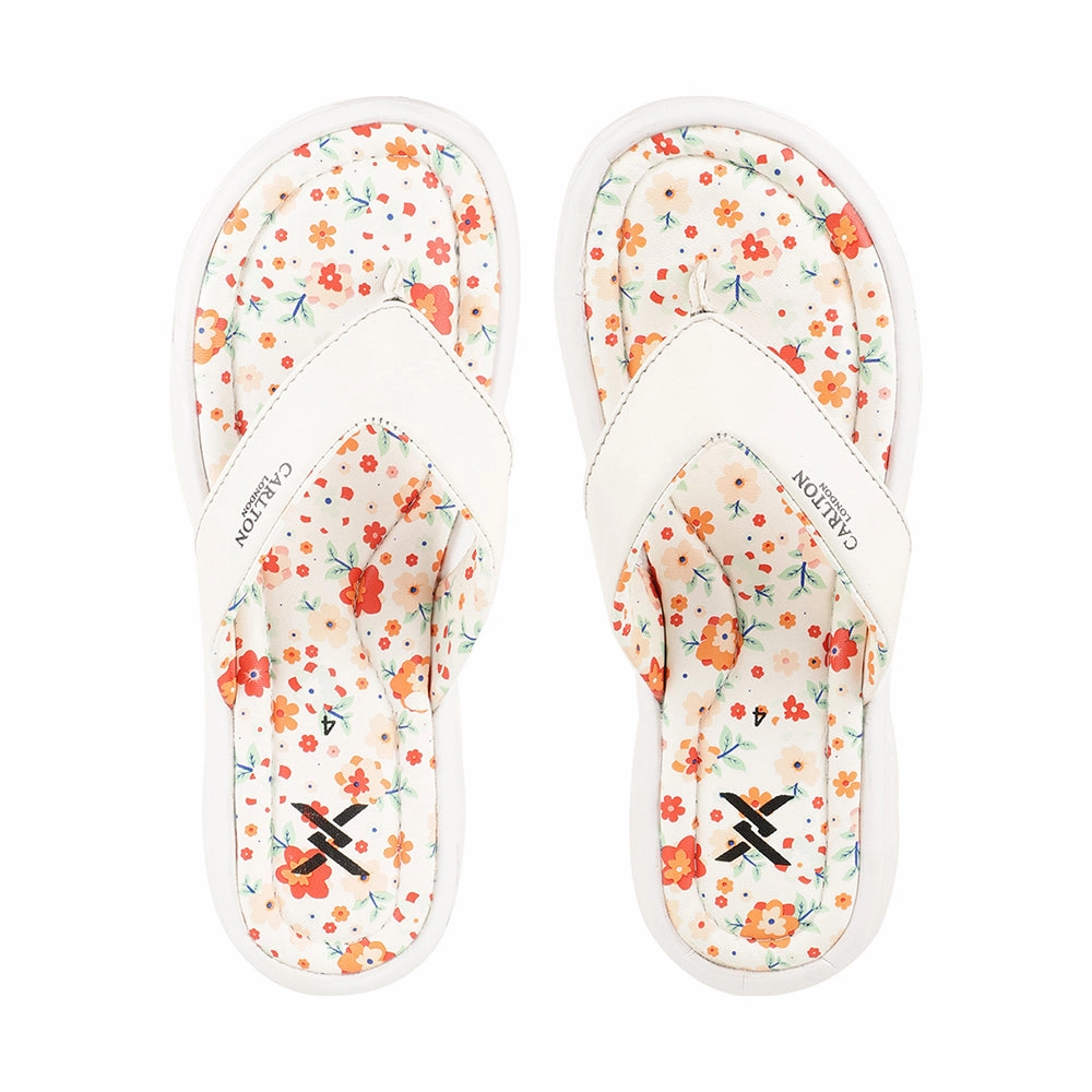 Wicker Flip Flops Women's Floral Print Comfort Thong Flip-Flops