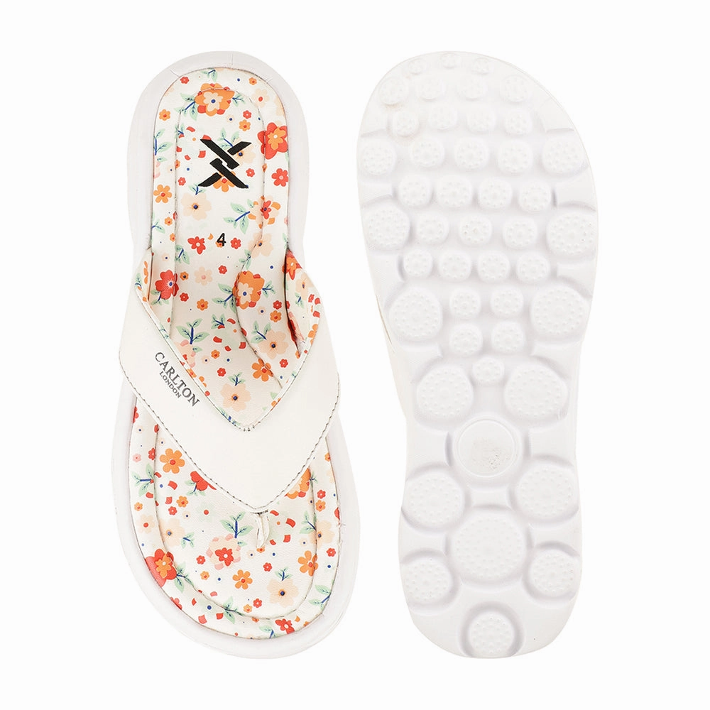 Flip Flops Dupes Women's Floral Print Comfort Thong Flip-Flops