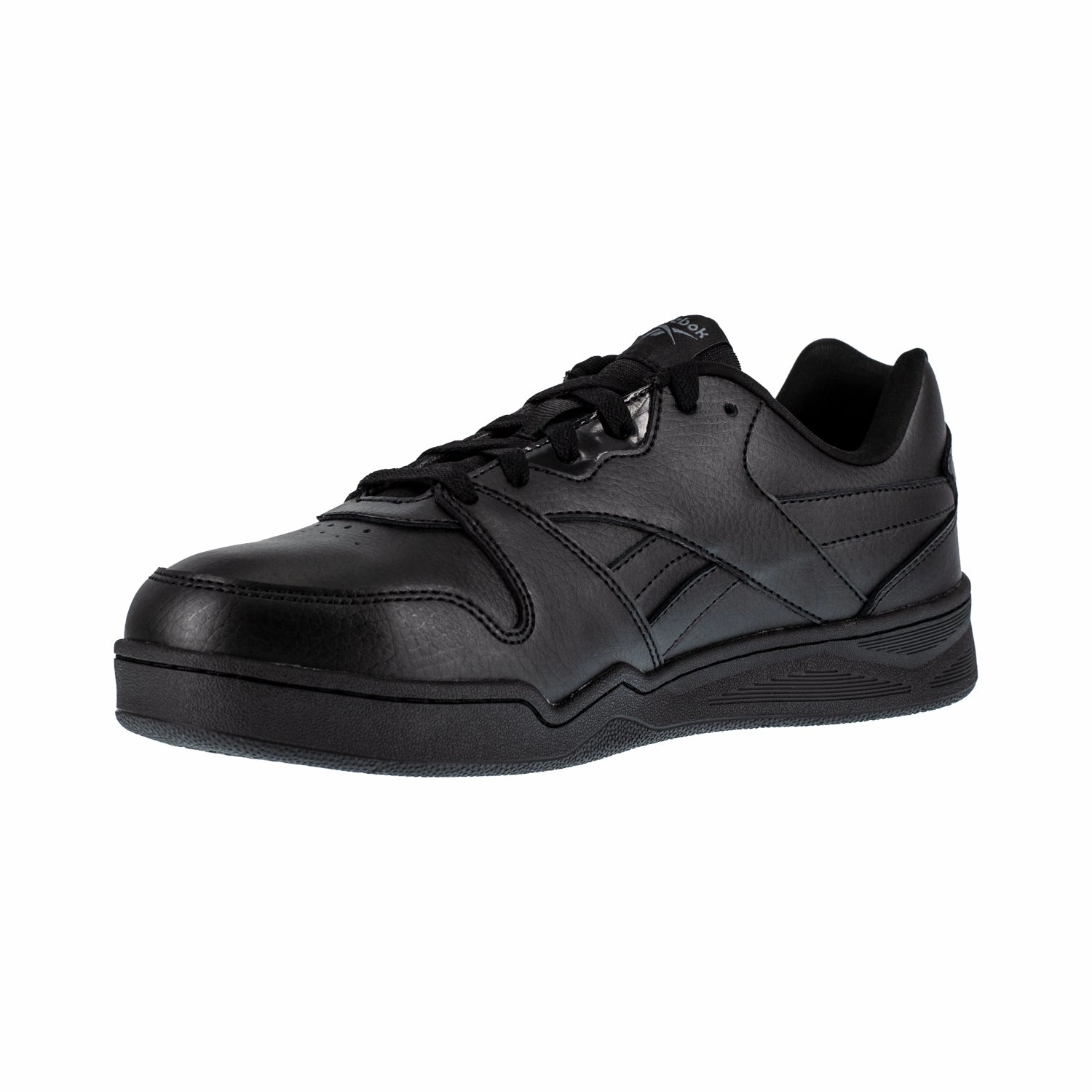 Reebok Mens Black Leather Work Shoes Low Cut Sneaker CT Luxe Collective