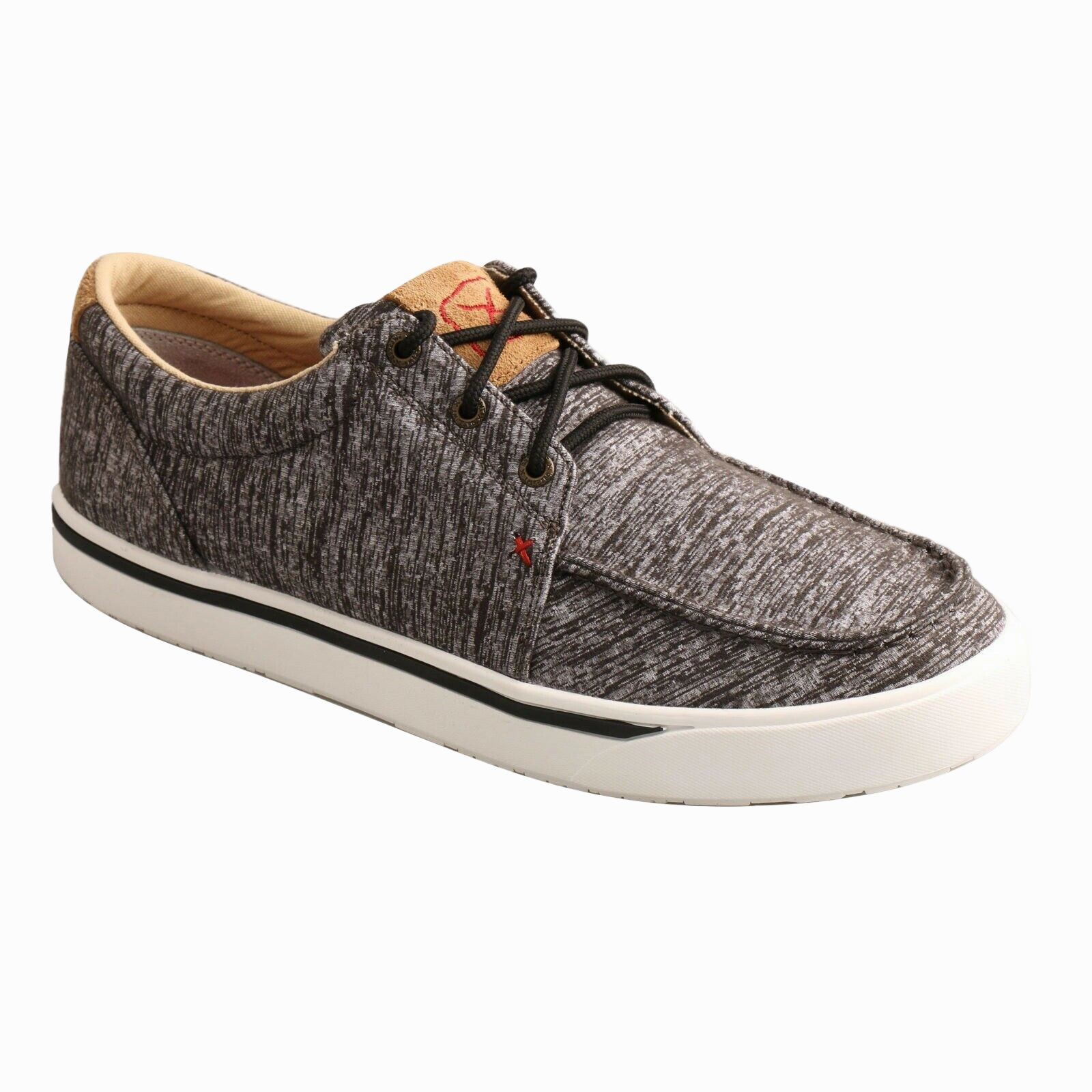 Cowboy Boots Rhinestone Twisted X Men's Grey Casual Round Toe Lace Up Shoes MCA0036