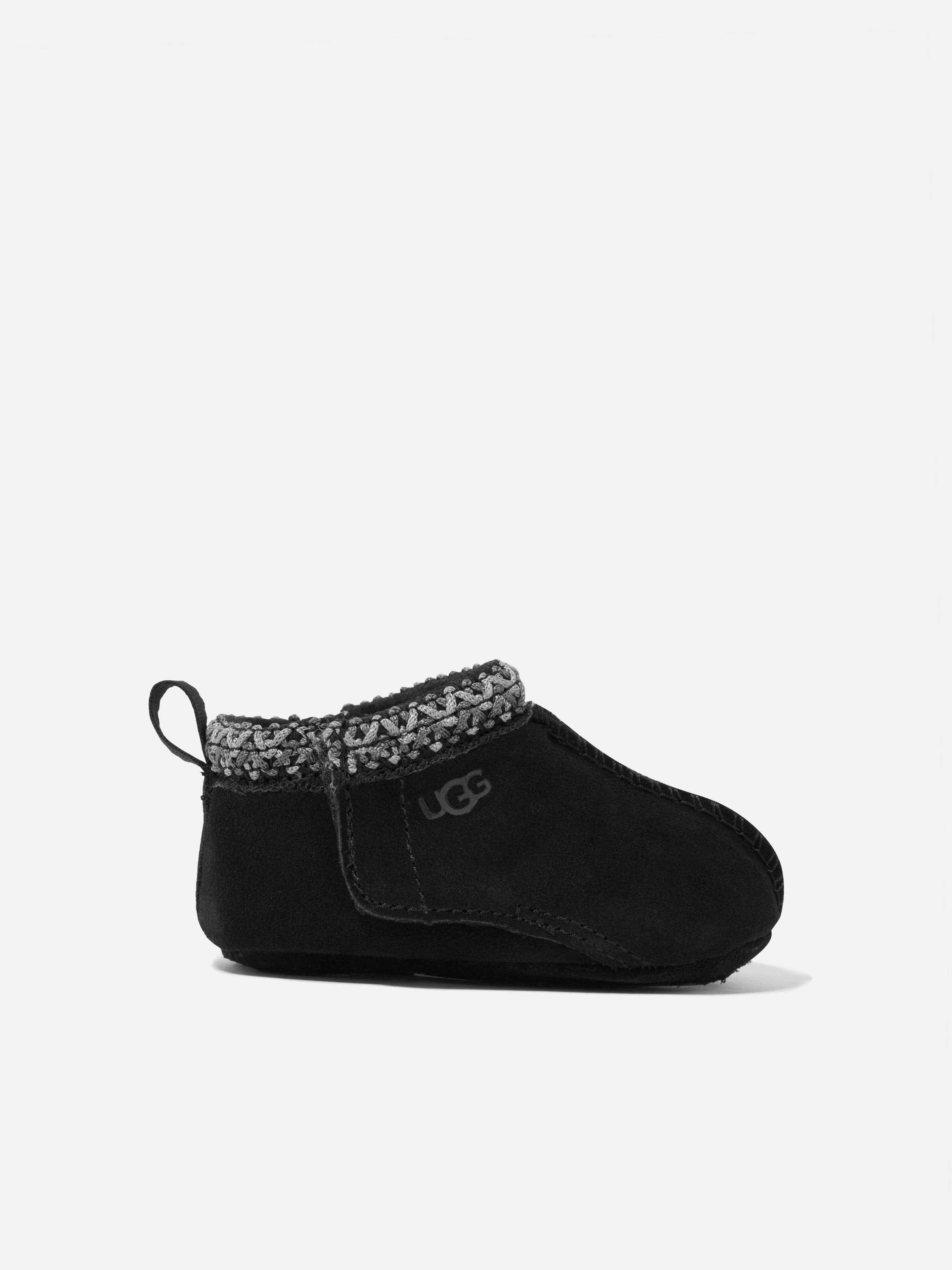 Big Toe Slides UGG Baby Tasman Slippers in Black