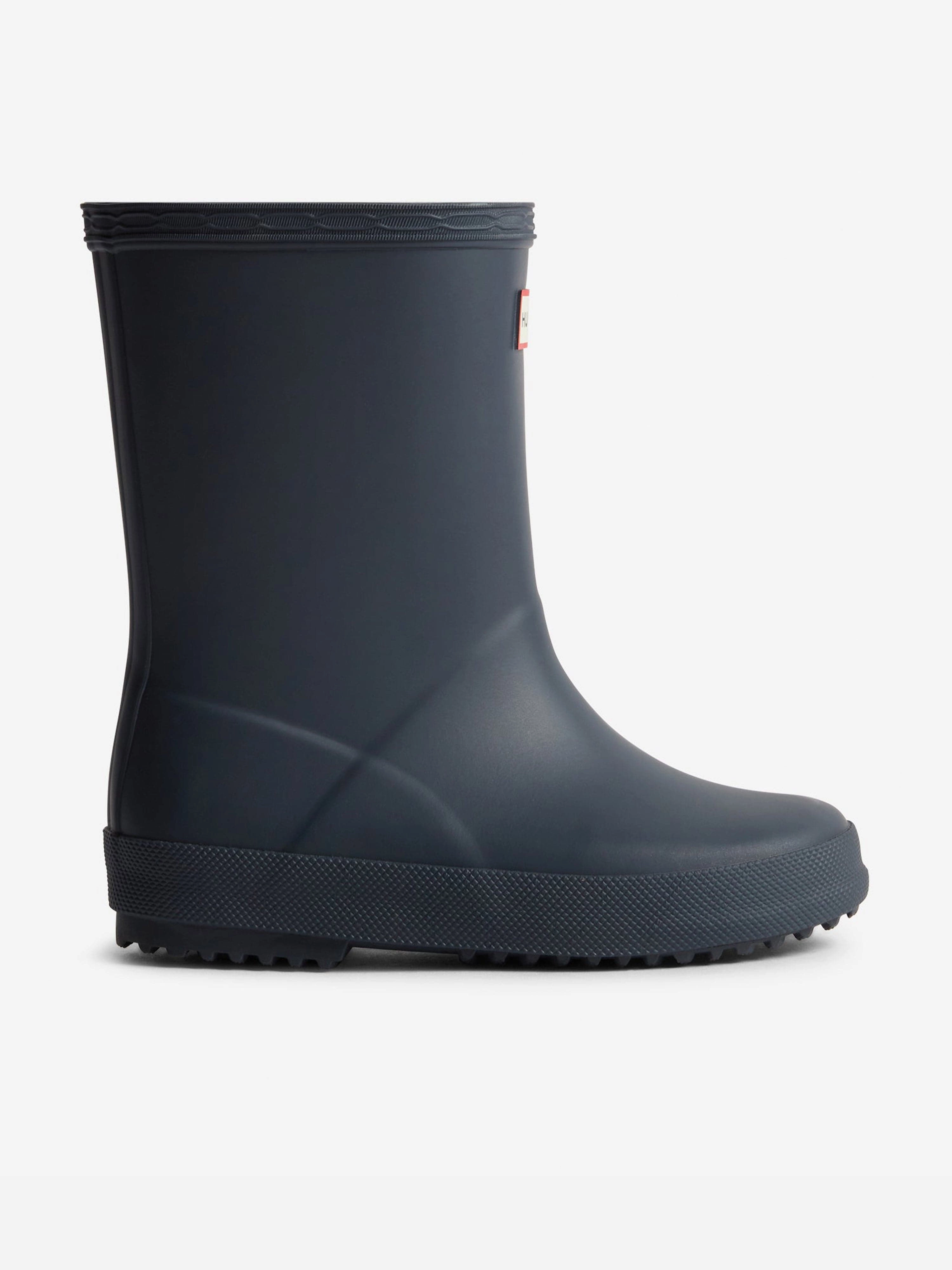 Black Tac Boots Hunter Kids First Wellington Boots in Navy