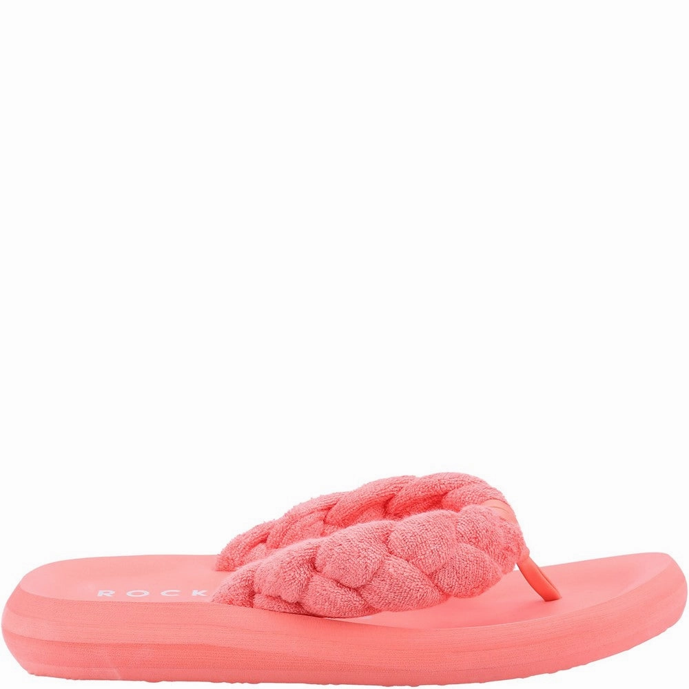 Rocket Dog Sunset Braid Terry Cloth Casual Slip On Sandal Walker Flip Flops