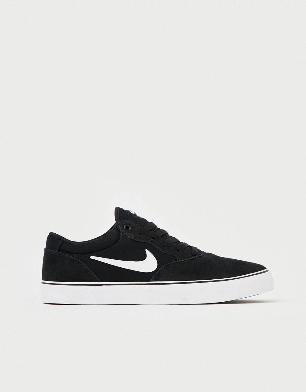 Nike SB Chron 2 Skate Shoes - Black/White-Black Vintage Nike Basketball Shoes