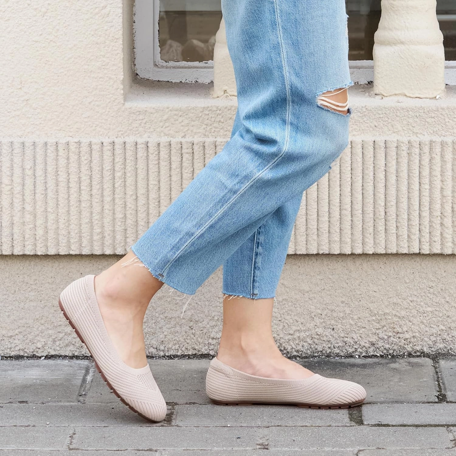 Flats for Women Ballets Shoes: Comfortable Knitted Dressy Work Flats - Ladies Wedding Flat Casual Shoes Asics Volleyball Shoes 2015