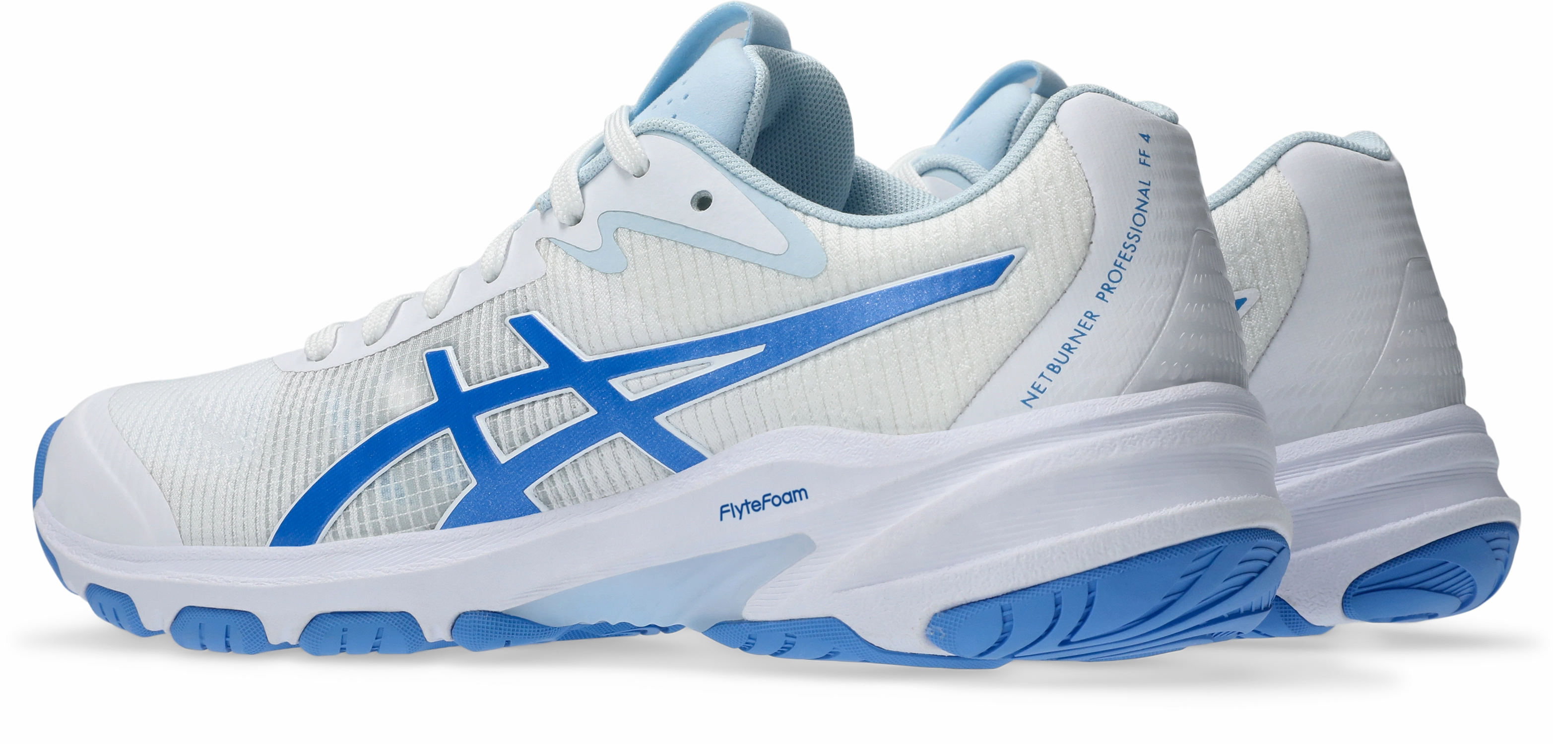 Asics Womens Netburner Professional FF 4 - White/Blue Coast Asics Gt 2000 9 Running Shoes