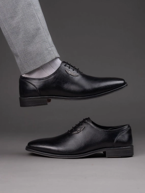 Difference Between Oxford Derby And Brogue Shoes Black Leather Lace Up Shoes For Men With Sneaker Footpad