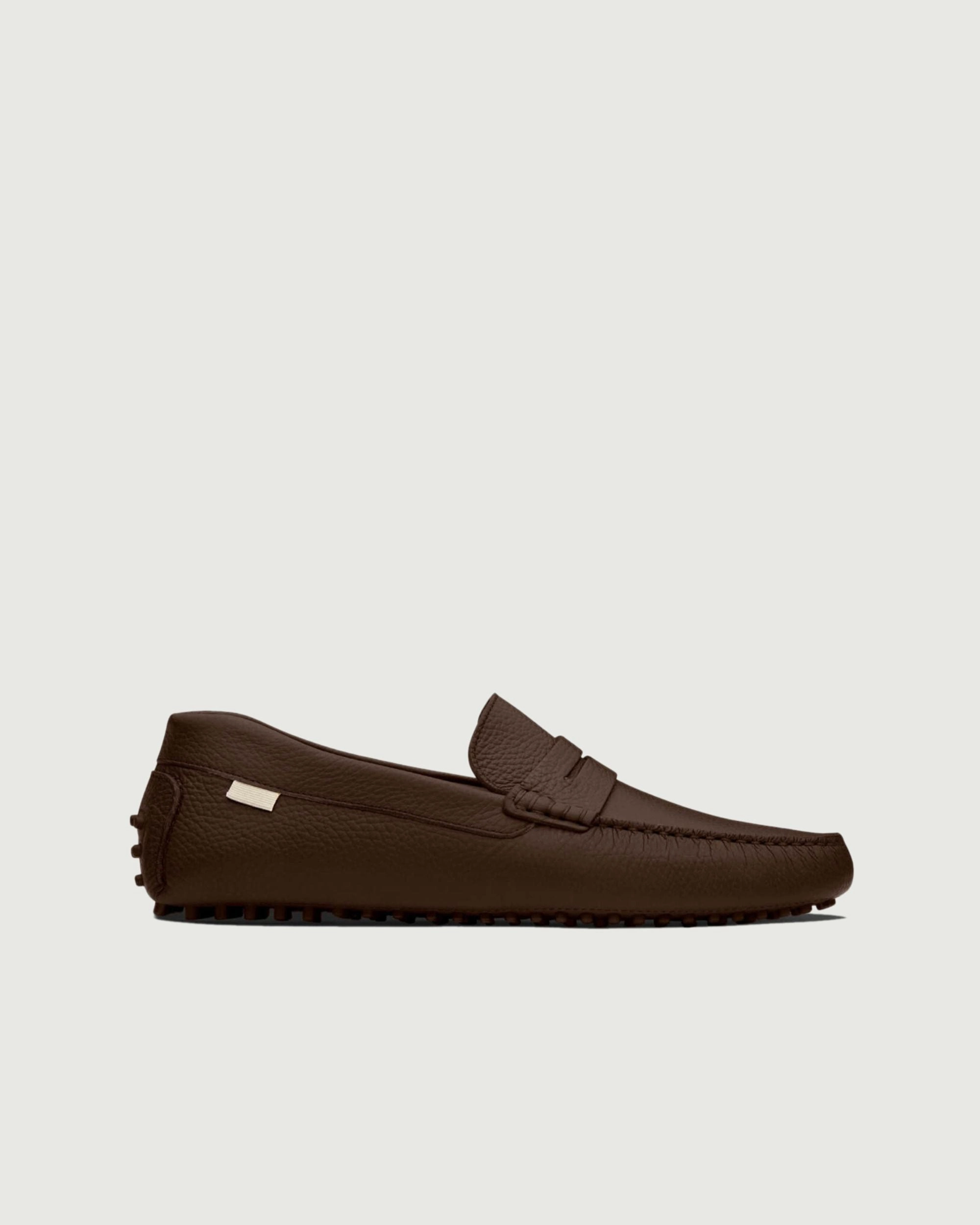 Larkin Tassel Brogue Weejuns Loafer Driver | Chocolate Pebbled