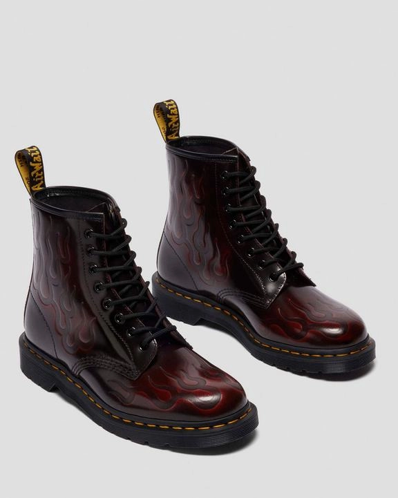 Dr. Martens 1460 Inferno Cherry Red Arcadia - Mens Female Tall Boots