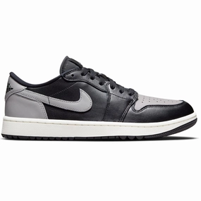 The First Nike Shoe Air Jordan 1 Low Golf Shoes Black/Medium Gray/Sail