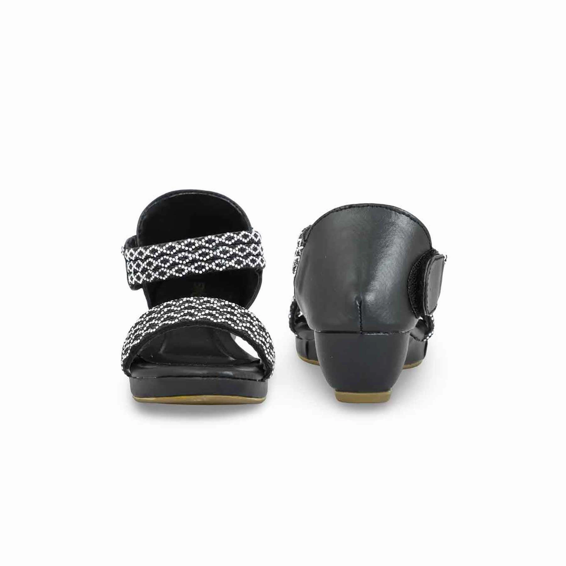 Strap Sandals Girls Black Fancy Sandal KD9878