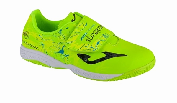 Joma Super Copa Youth Yellow Velcro Indoor Soccer Soccer Cleats Liberty