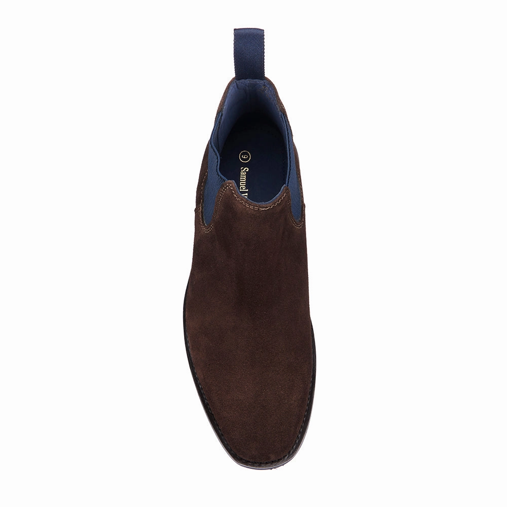 Vanguard Chelsea Boot - Brown Suede Chelsea Boots Wide Fitting