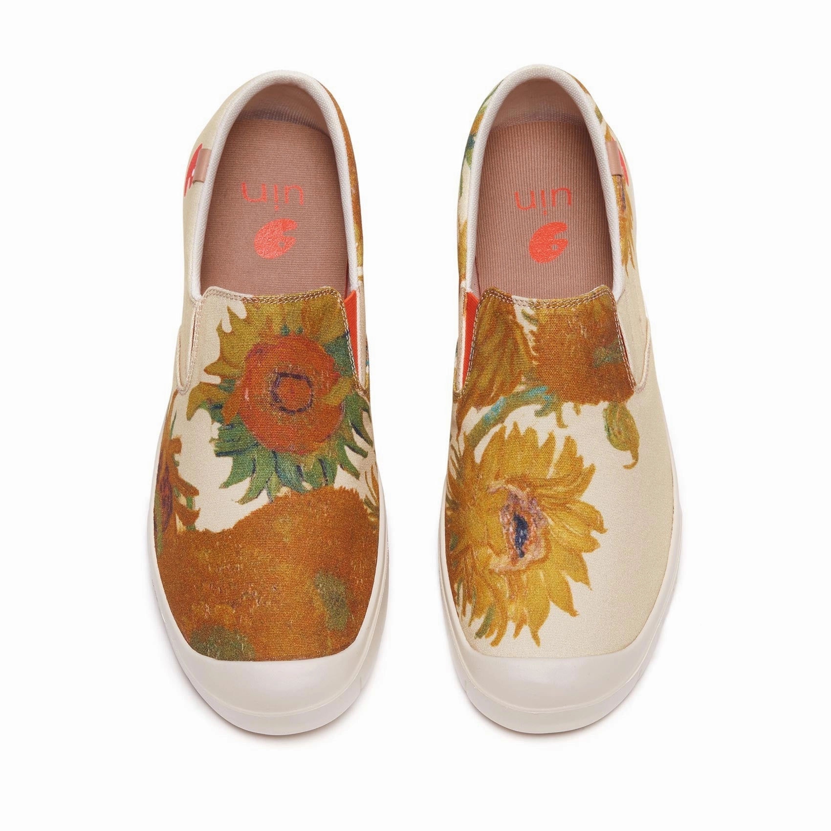 Multi Colored Skate Shoes Van Gogh Sunflowers Cadiz Men