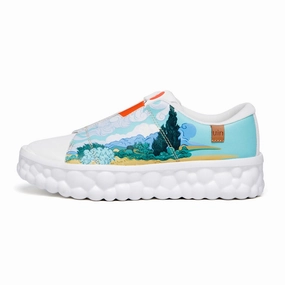 Classic Skate Van Gogh Wheatfield with Cypresses Las Ramblas Men