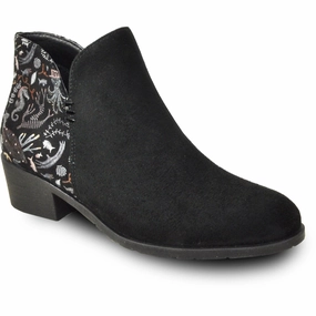 Size 11 Wide Ankle Boots VANGELO Women Boot HF0400 Ankle Dress Boot Black