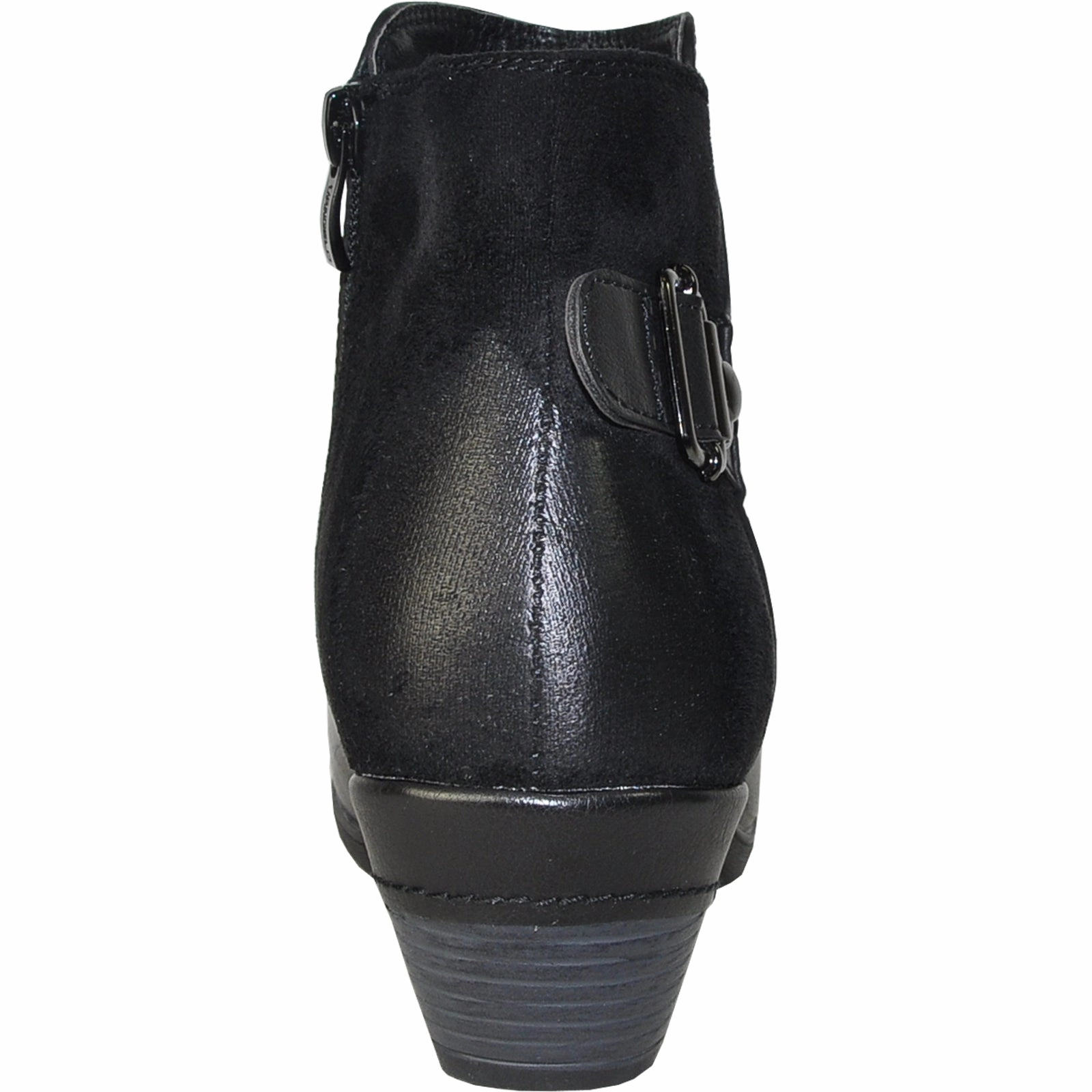 VANGELO Women Boot HF8403 Ankle Dress Boot Black Wolky Ankle Boots