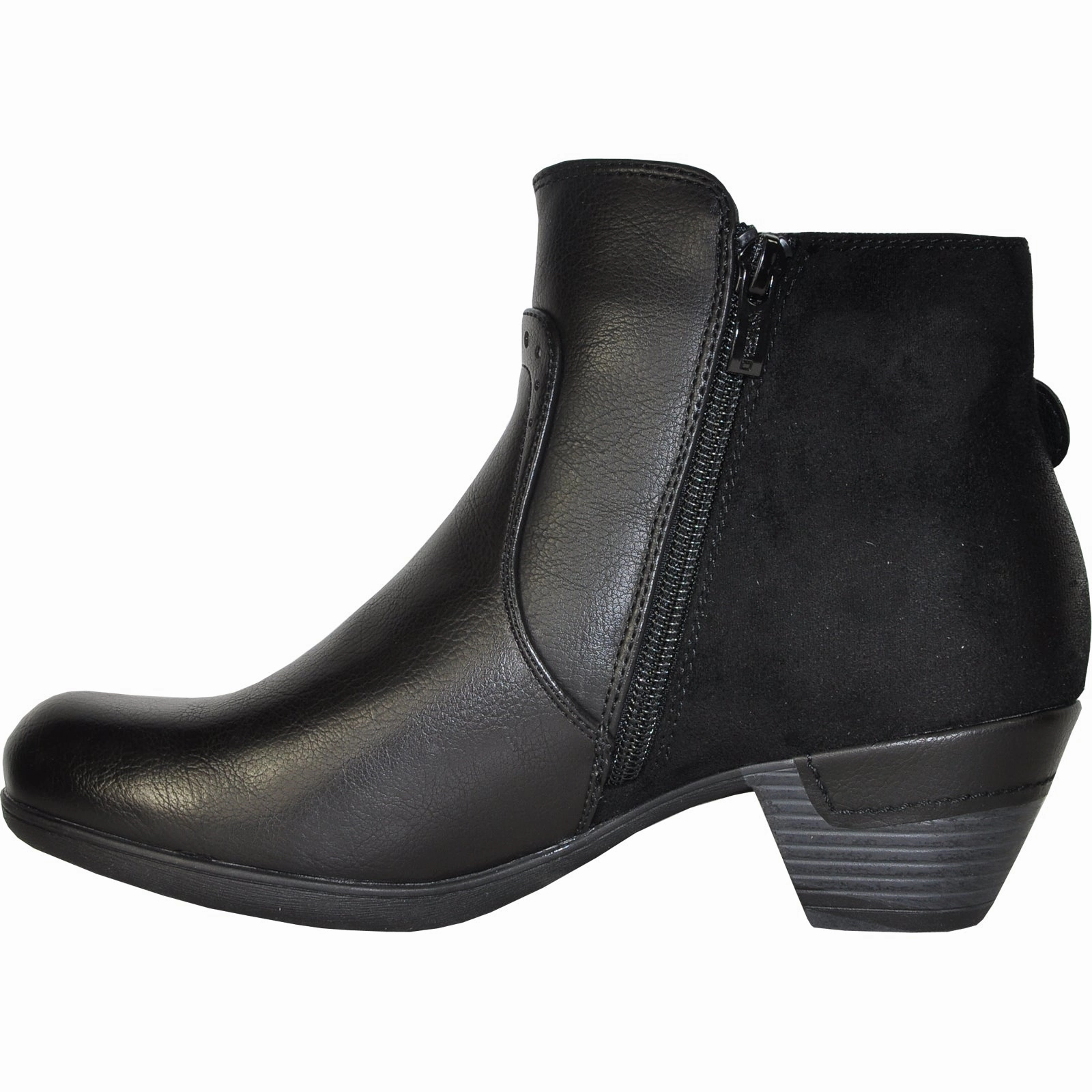 High Ankle Hiking Boots VANGELO Women Boot HF8403 Ankle Dress Boot Black