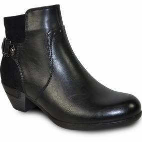 VANGELO Women Boot HF8403 Ankle Dress Boot Black Ankle Boots With Bows On The Back