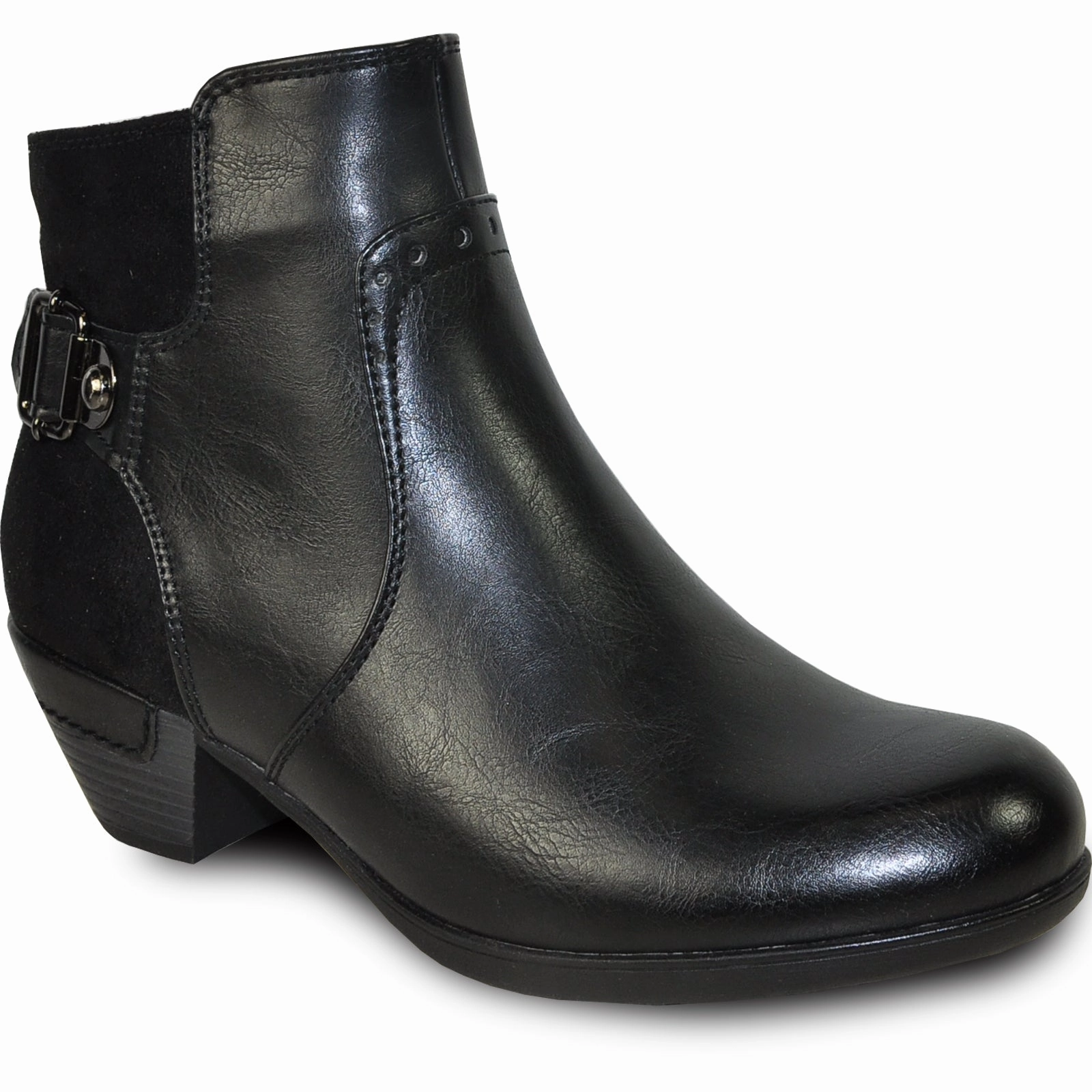 Water-resistant Ankle Boots VANGELO Women Boot HF8403 Ankle Dress Boot Black