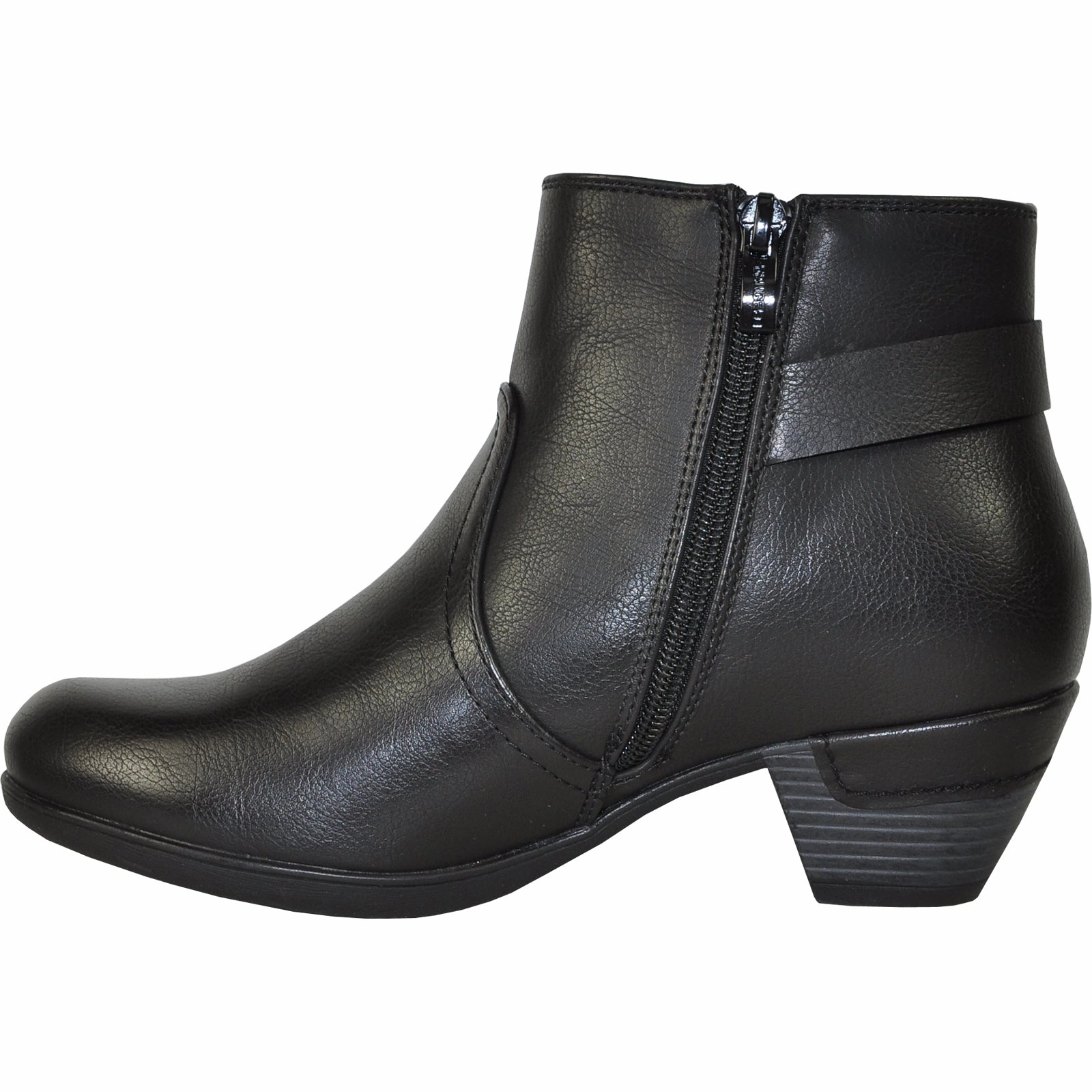 VANGELO Women Boot HF8404 Ankle Dress Boot Black Nude High Heel Ankle Boots